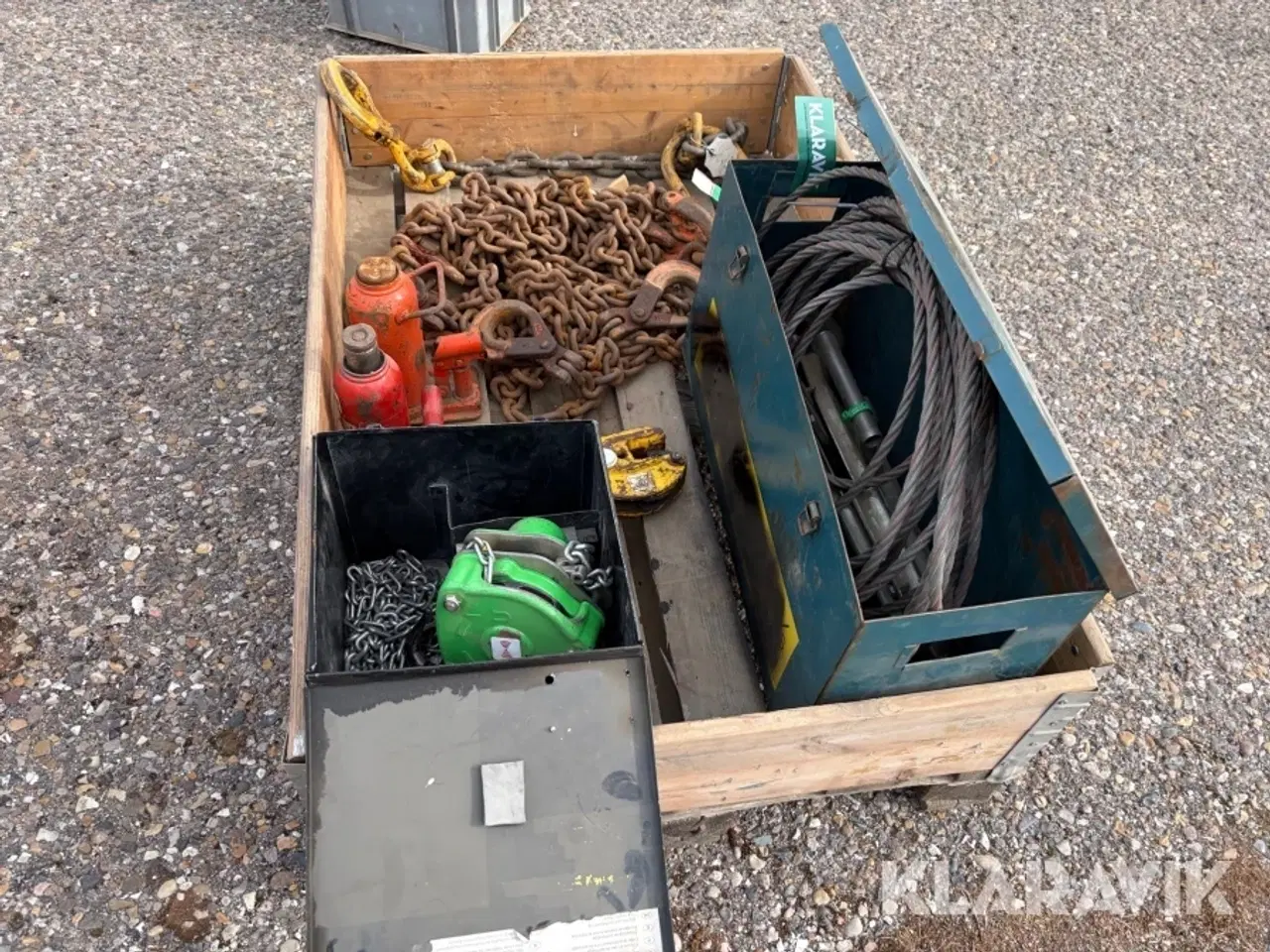 Billede 3 - Kædetalje trifortalje kædeslængder pladeklo og donkrafte samlet lot