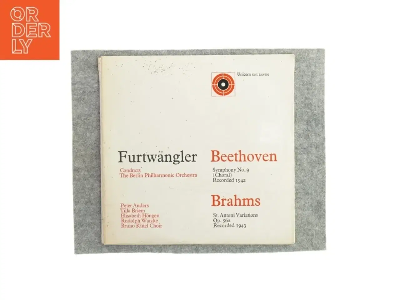 Billede 1 - Furtw&#228;ngler Beethoven Brahms vinylplade