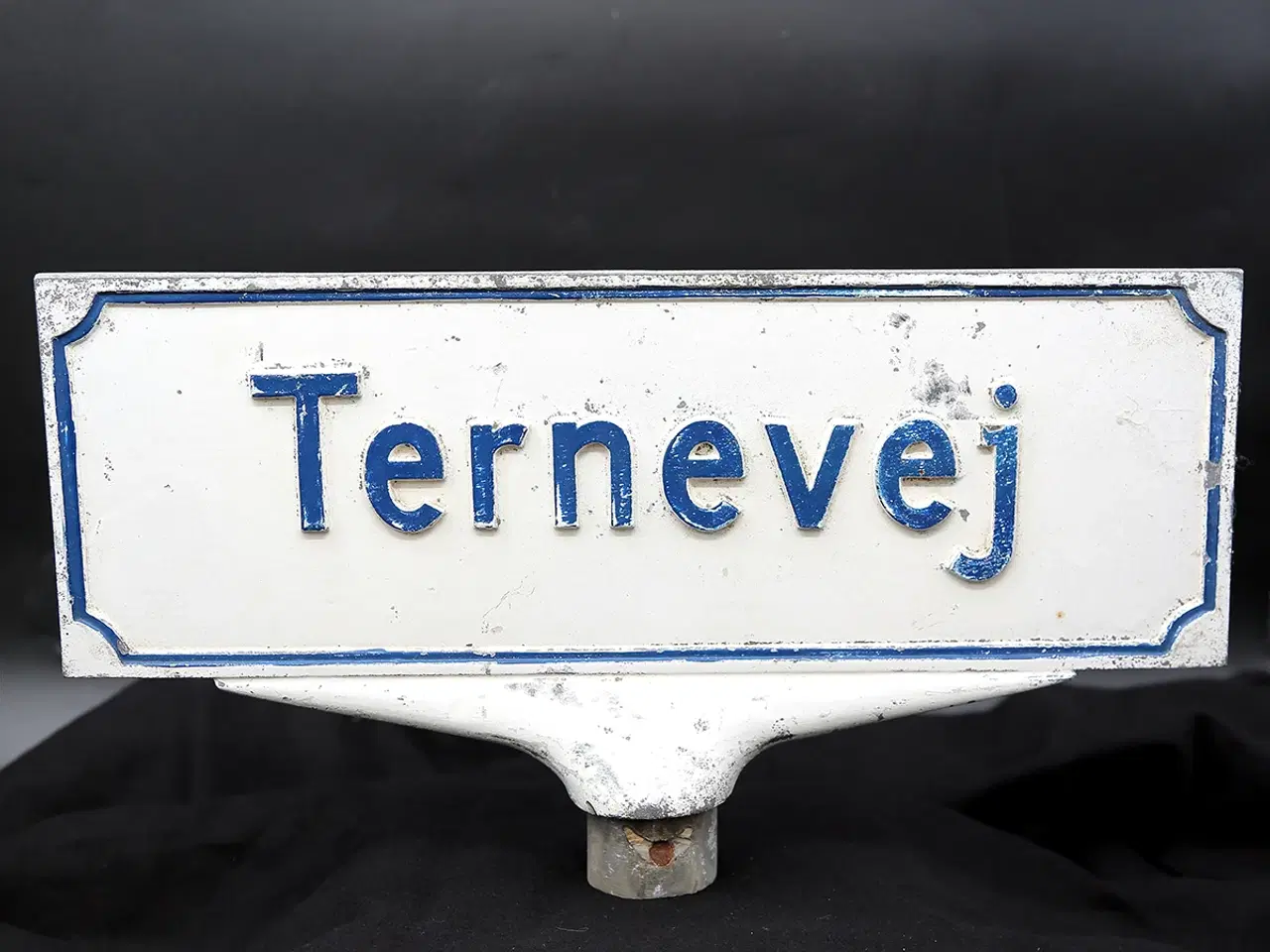 Billede 1 - Vintage dansk vejskilt “Ternevej” i aluminium
