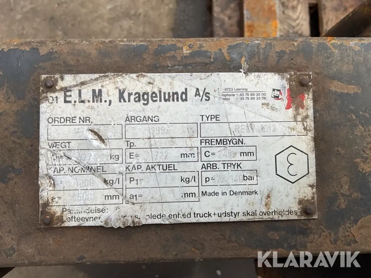 Billede 6 - Pallegafler  RELV 1013 med sideforskydning