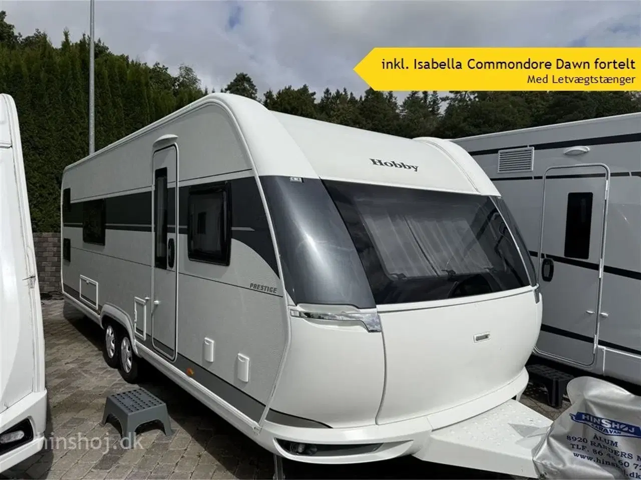 Billede 1 - 2023 - Hobby Prestige 650 KFU   Hobby Prestige 650 KFU 2023 med Isabella Commendore Dawn telt med CBX fra Hinshøj Caravan A/S