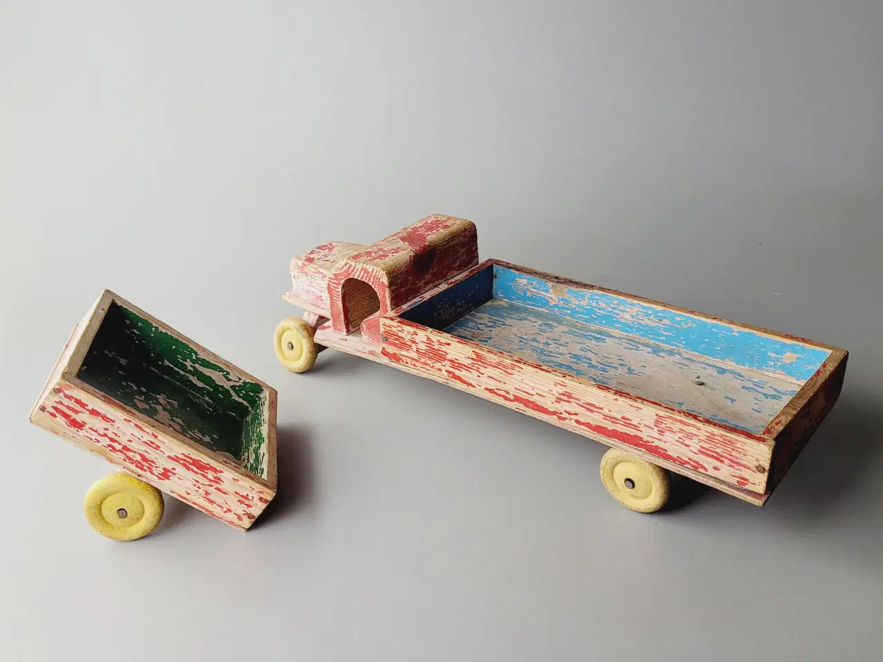 Billede 3 - ⭐️: Vintage trælastbil med vogn – flot patina