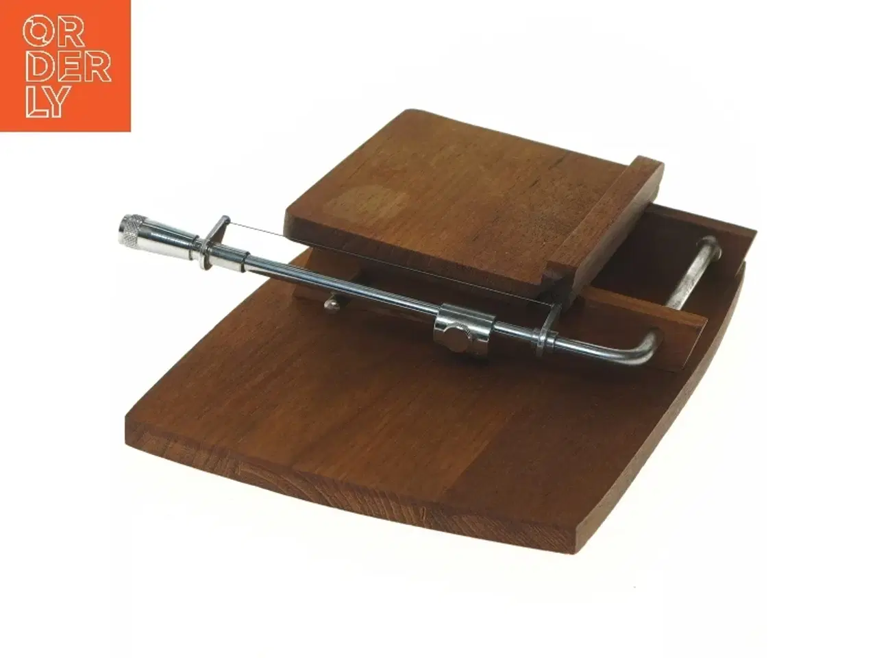 Billede 3 - Træ skærebræt med osteskærer (str. 25x16 cm)