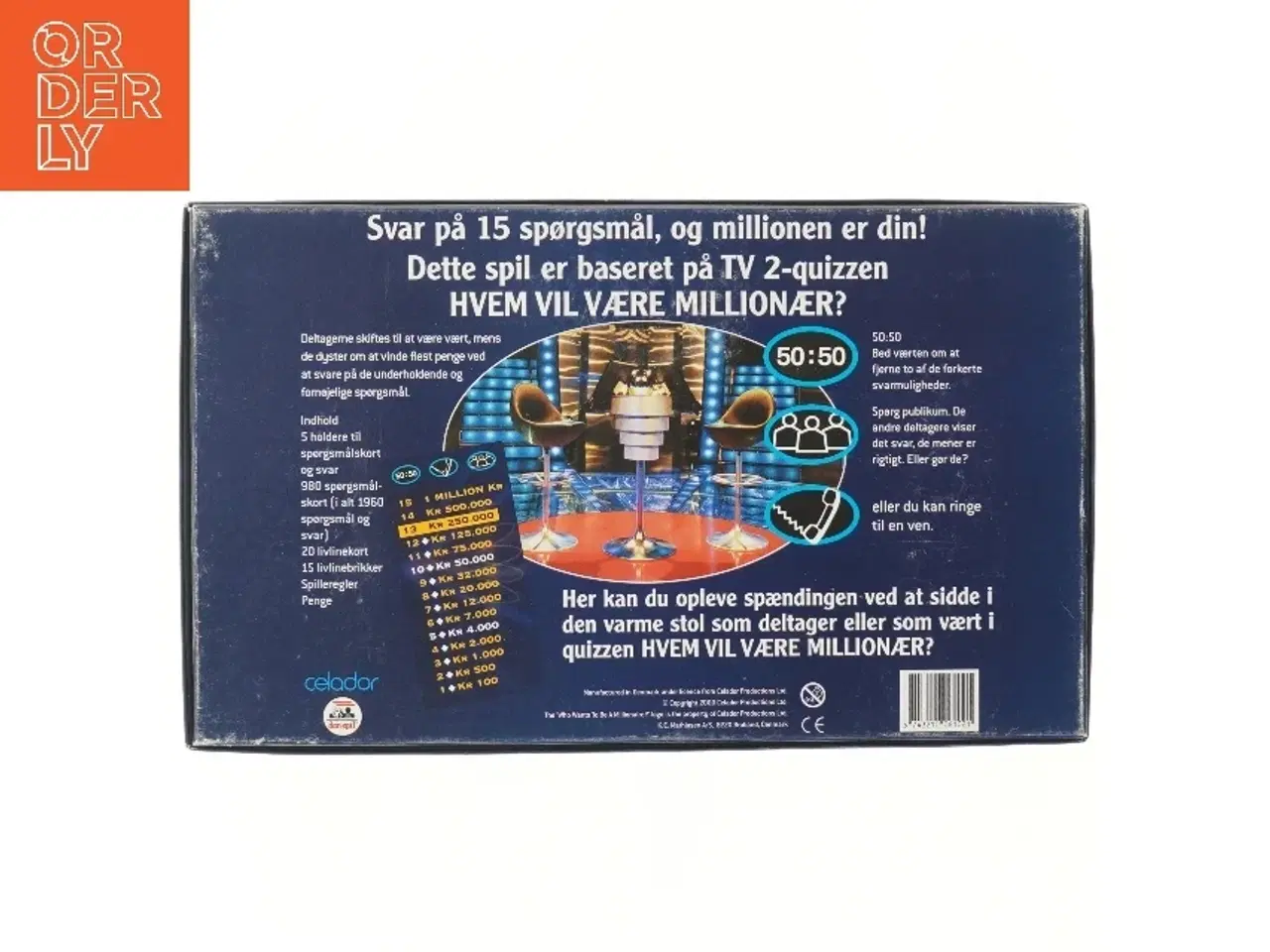 Billede 3 - Hvem vil være millionær brætspil fra Celador (str. 44x28,5 cm)
