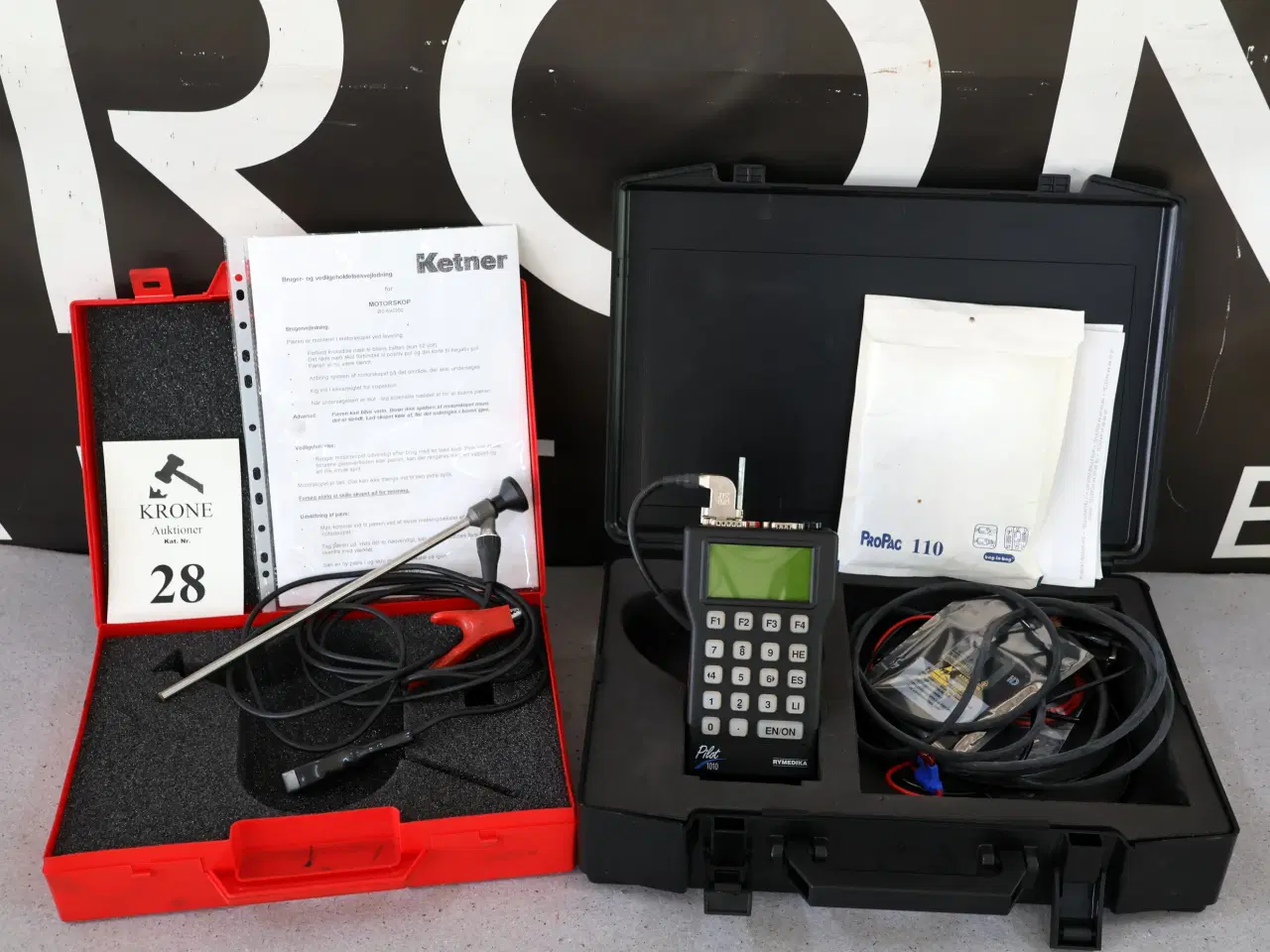 Billede 1 -  Allen motorscope og Pilot 1010 tester. 