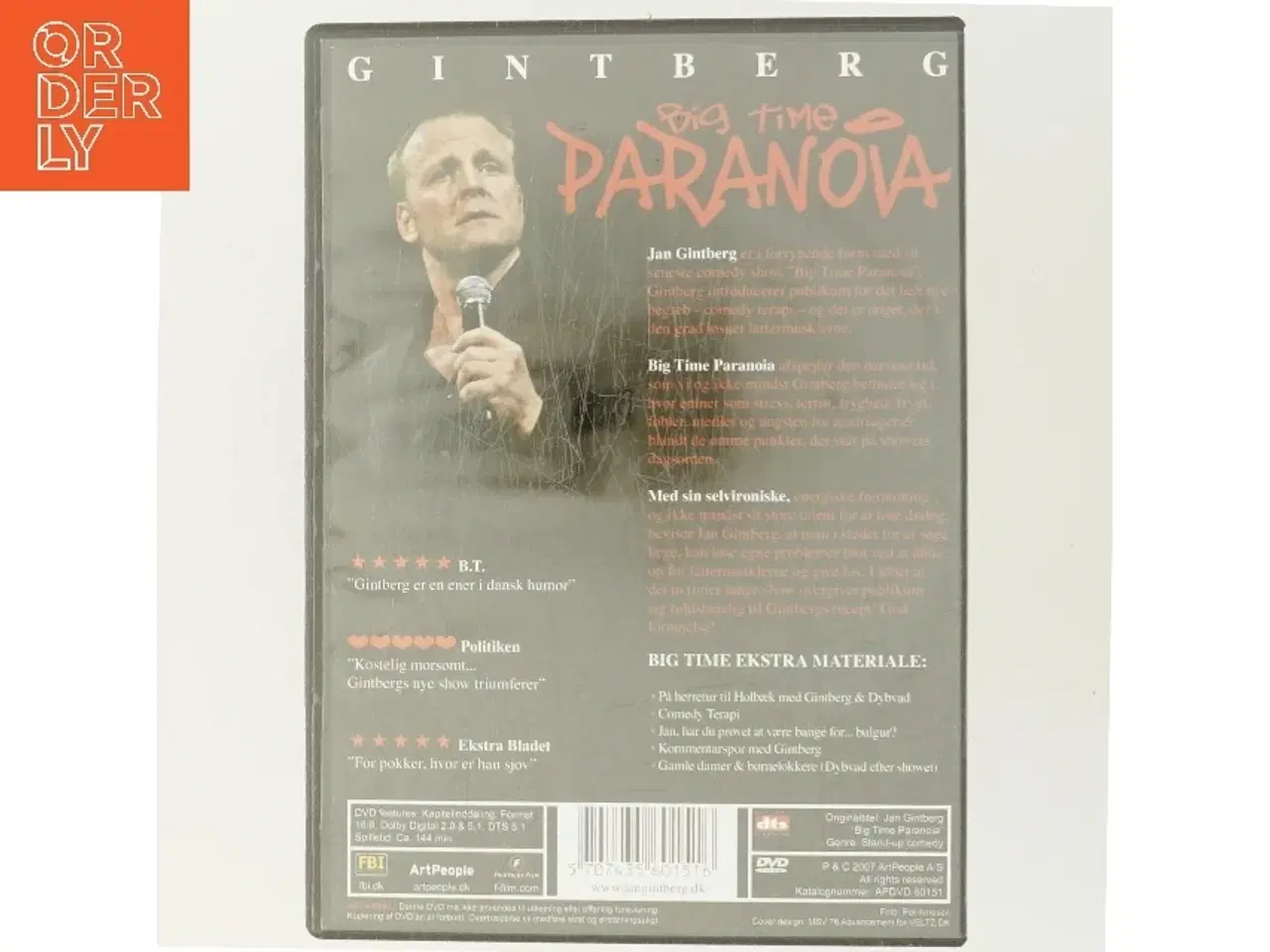 Billede 3 - BIG TIME PARANOIA,JAN GINTBERG med Tobias Dybvad (DVD)