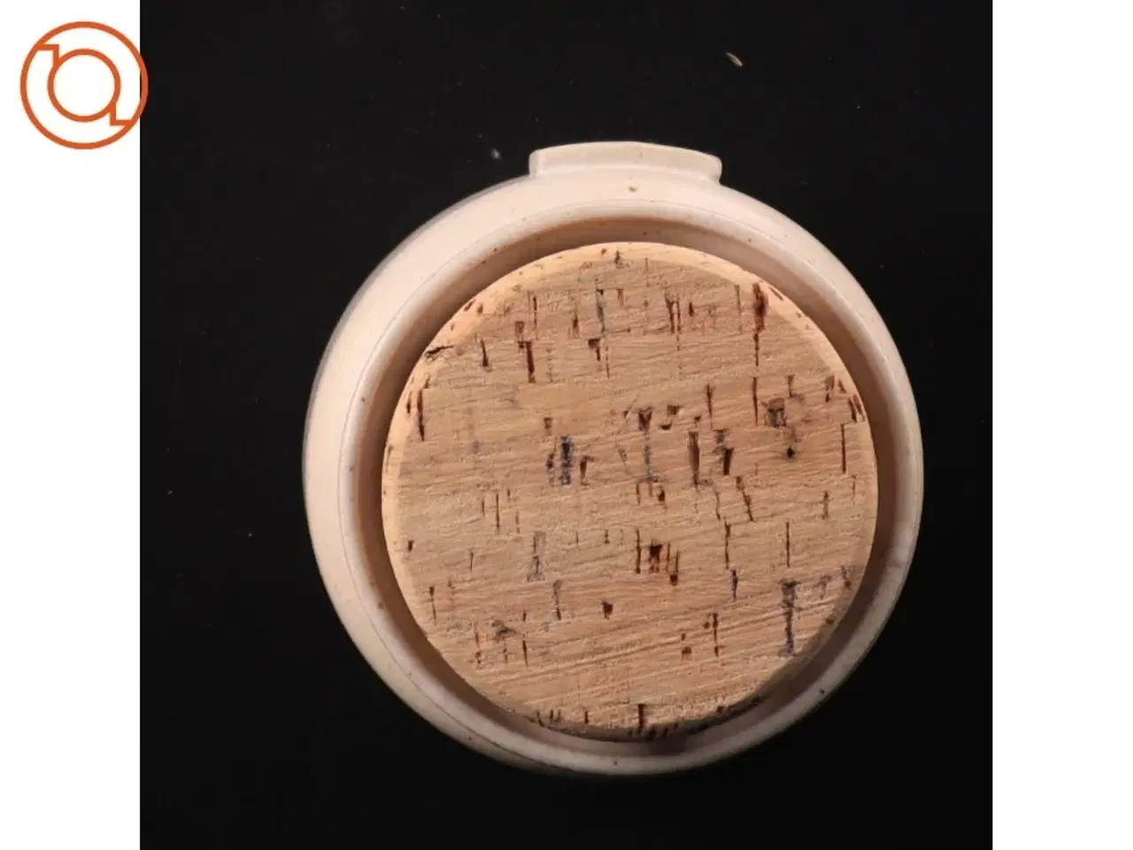 Billede 4 - Keramik tekrukke med korklåg (str. 10 x 11 cm)