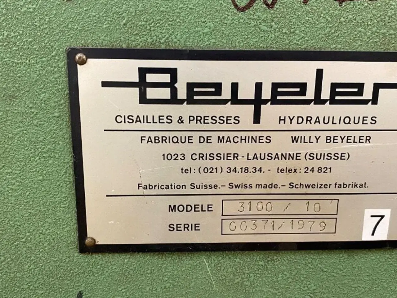 Billede 5 - Beyeler 3100/10