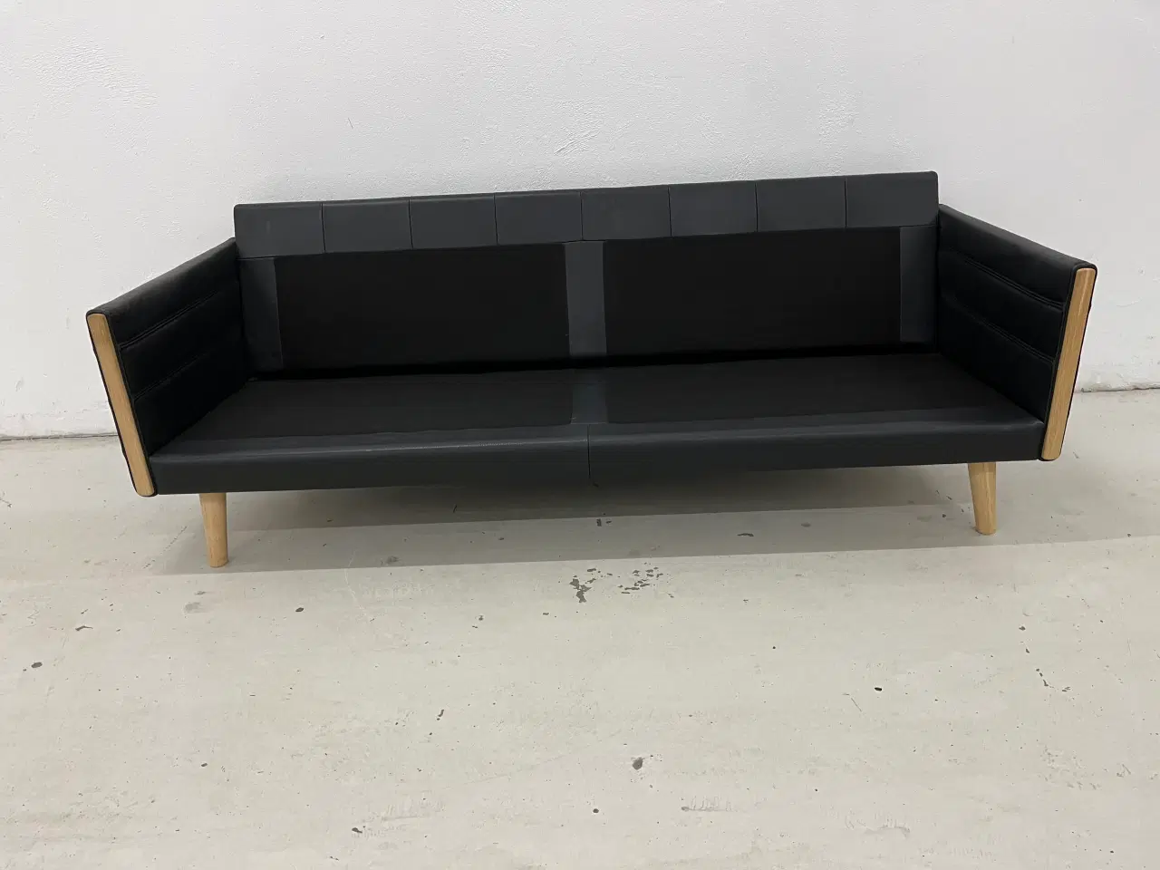 Billede 11 - Horisont BD 3 Pers.Sofa i sort semianilin læder.