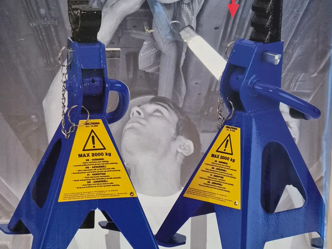 Billede 1 - 2 stk. Biltema støttebukke (2000 kg) – Helt nye 