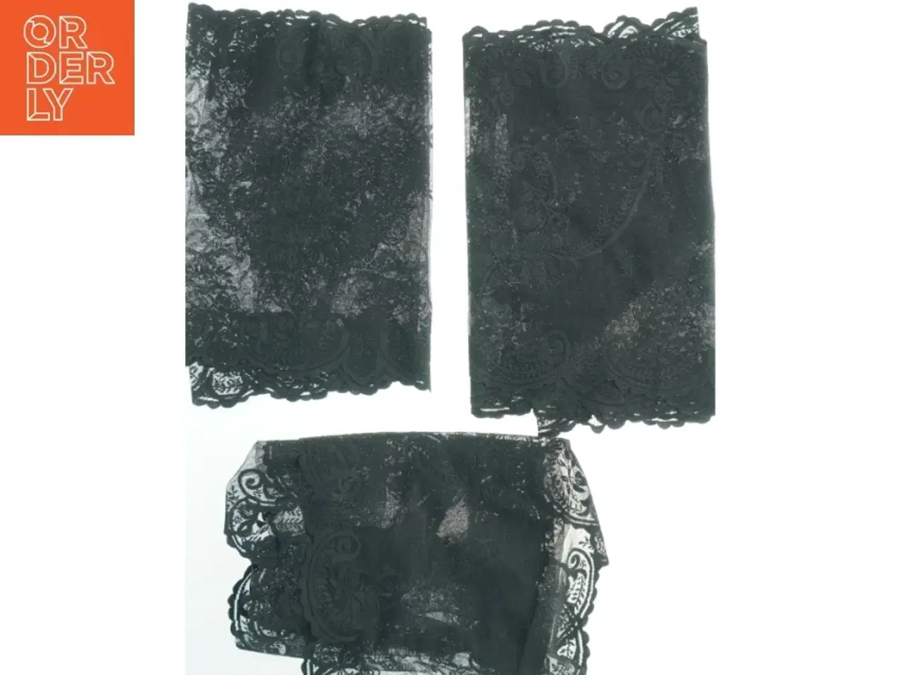 Billede 2 - 3 Sort blonder (str. 215x35 cm)