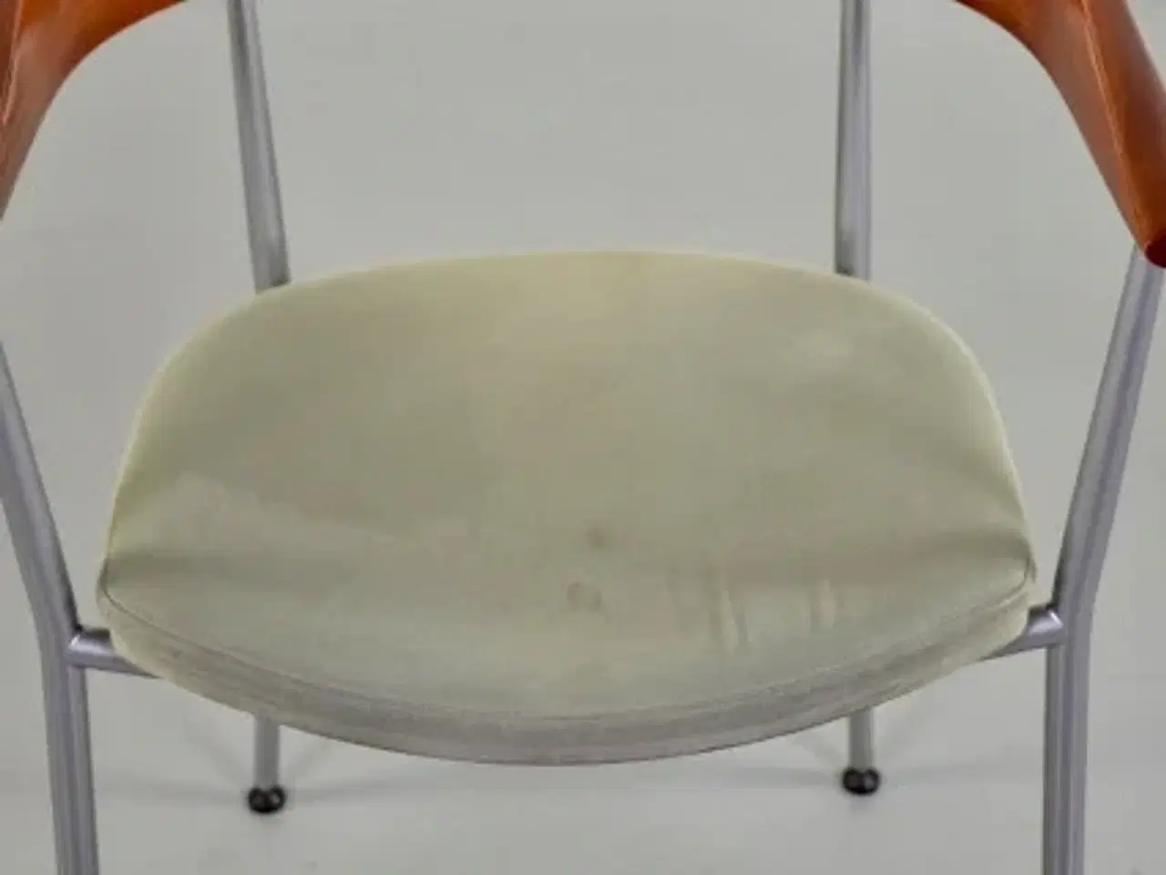 Billede 6 - Efg bondo dialog konferencestol med støvgrøn polstret sæde, alu stel, kirsebær ryg/armlæn