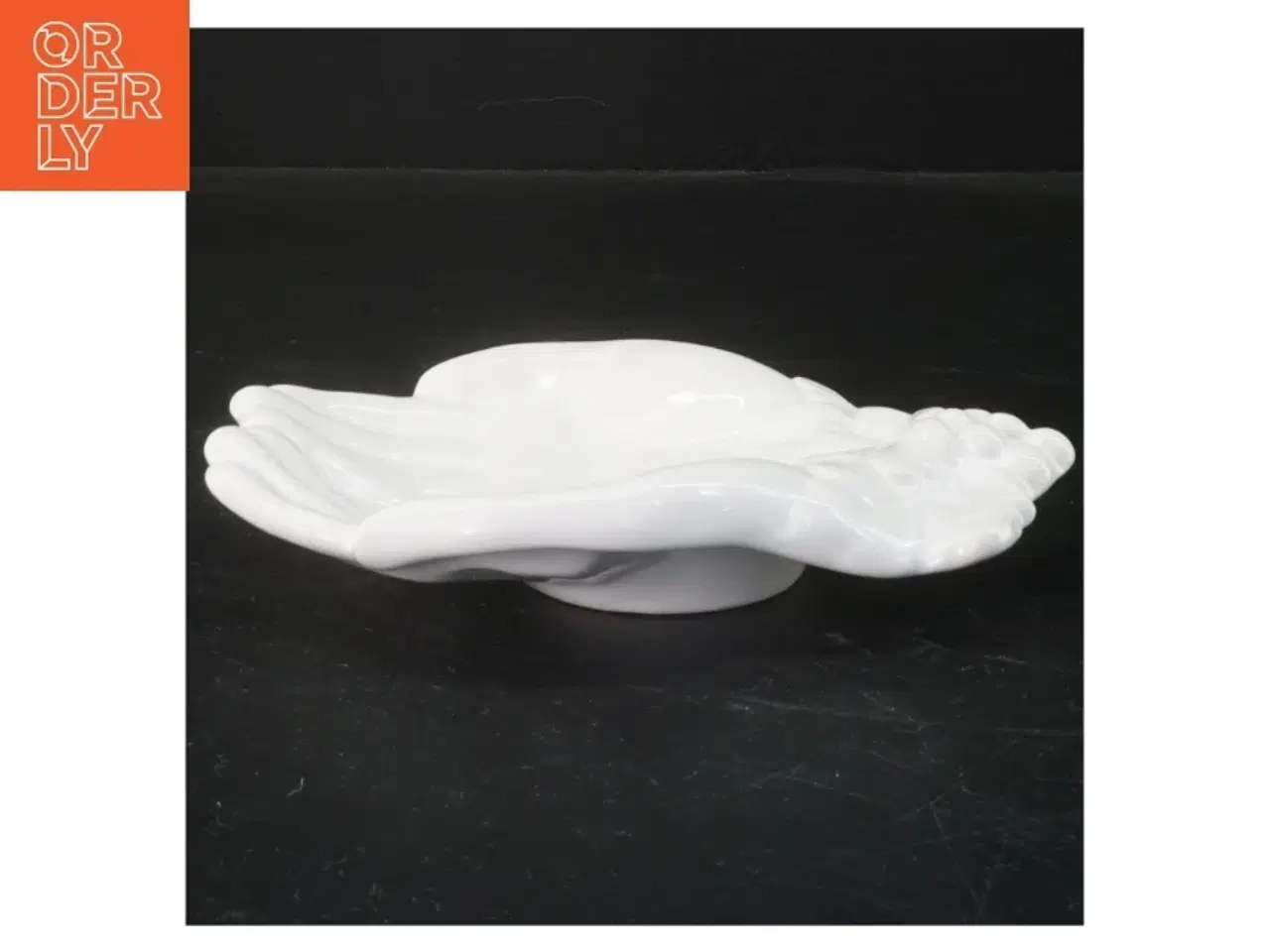 Billede 2 - Keramik skål formet som hænder (str. 18x14 cm)