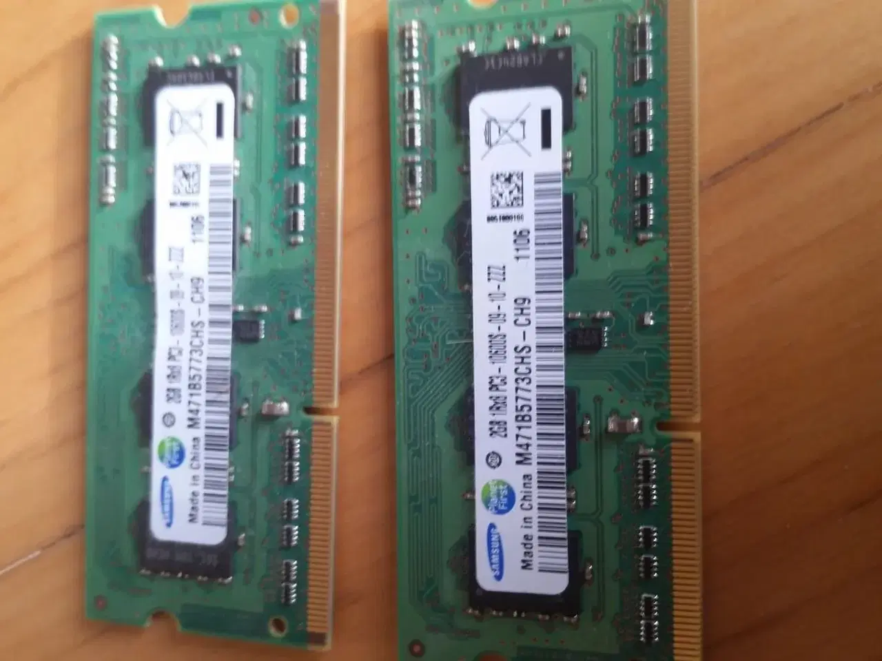 Billede 1 - 2X2GB Samsung DDR3 ram.