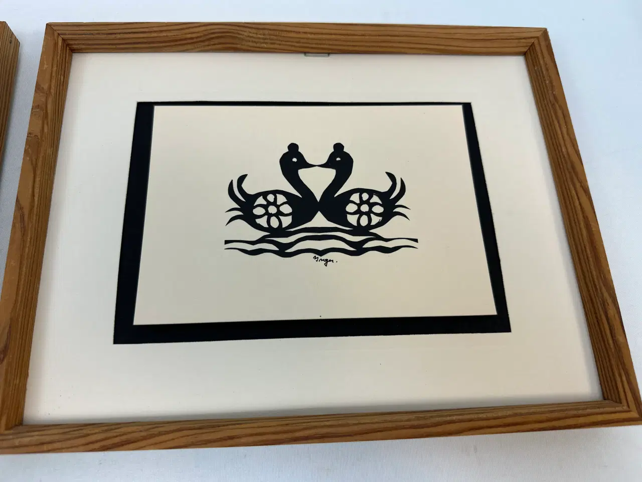 Billede 1 - 2 stk. små retro papirsklip / kunst