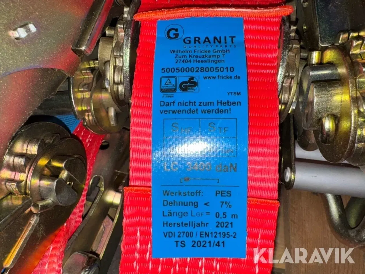 Billede 7 - Surringsbånd Granit LC 3400 daN 20 sæt i alt