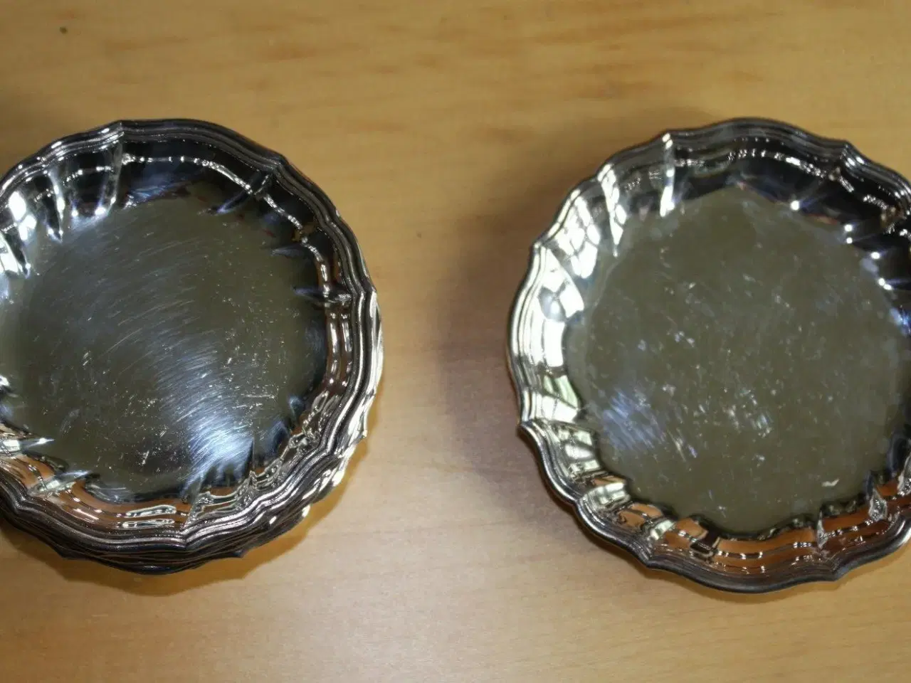 Billede 1 - 8 glasbakker, sølvplet