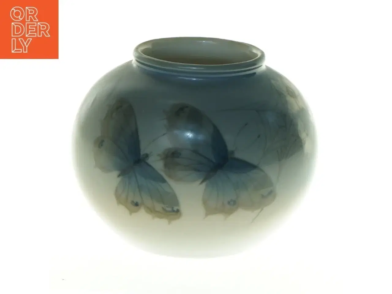 Billede 1 - Blå og hvid porcelænsvase, 814 2390 fra Royal Copenhagen (str. 7 x 9 cm)