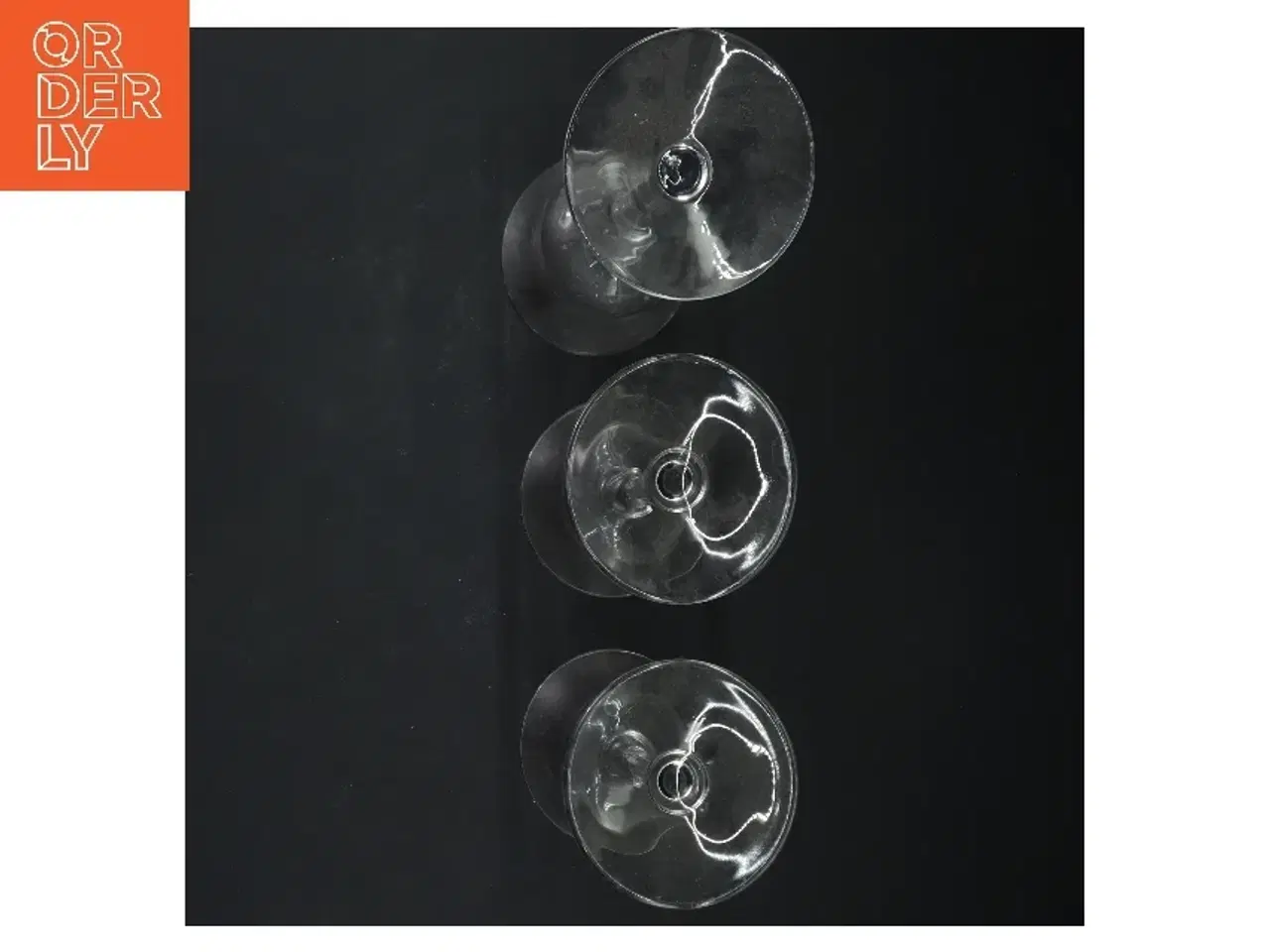 Billede 2 - Glas lysestager (str. 17 og 21 cm)