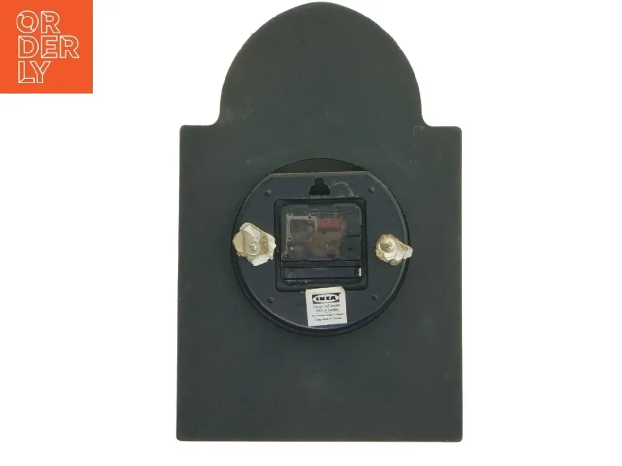 Billede 2 - Vægur med blomsterdekoration fra IKEA (str. 30x19,5 cm)