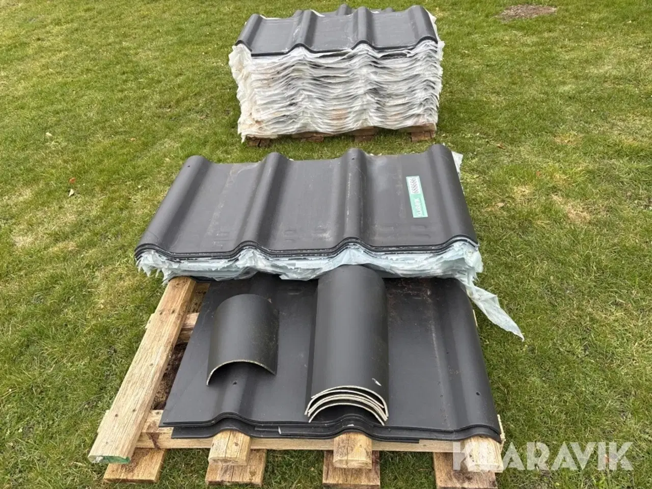 Billede 7 - Fibercement tagplader Toscana 75 nye + 6 ryg + 29 delte