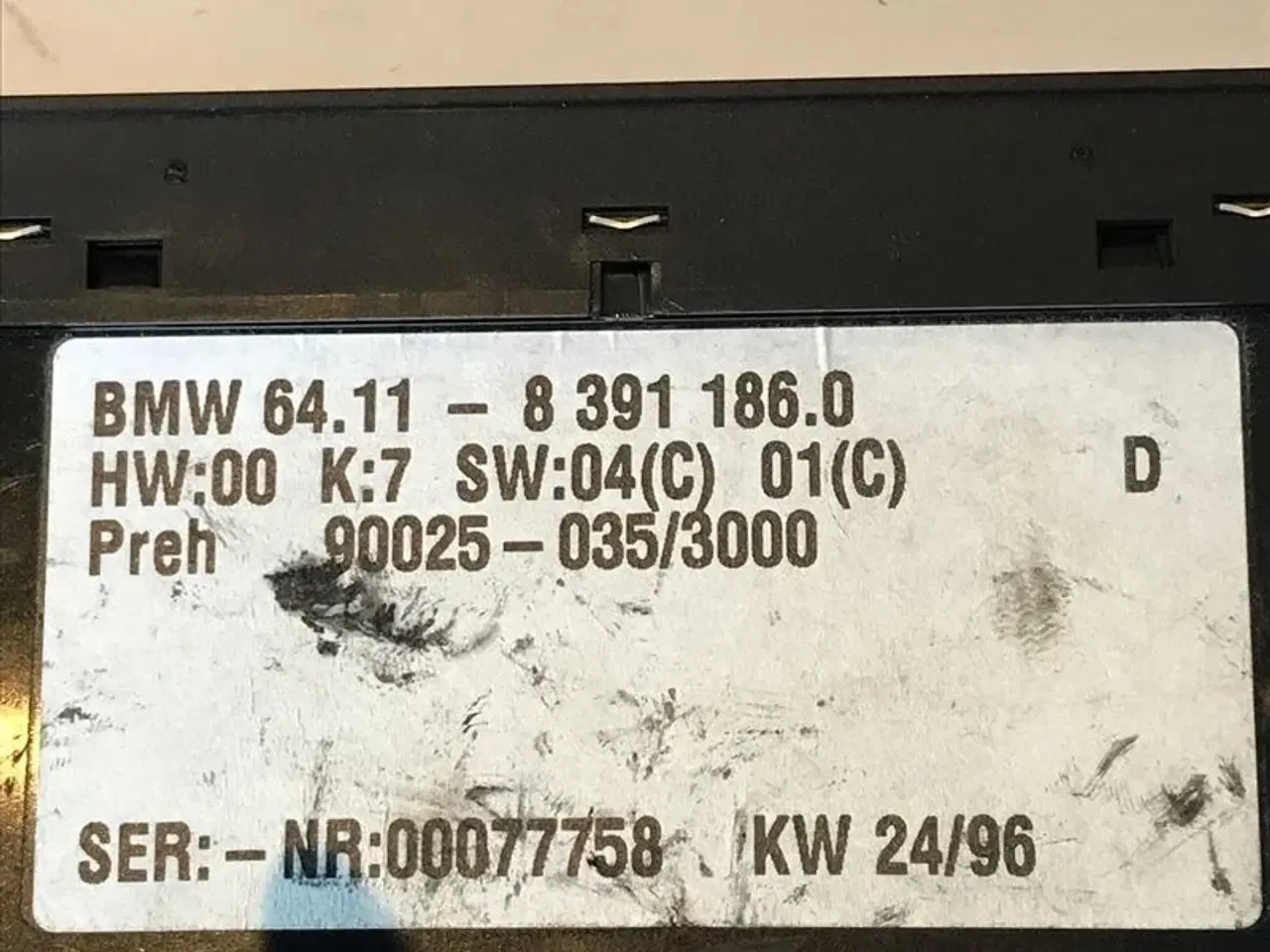 Billede 4 - Varmeregulering Klimaautomatic E13229 BMW E39