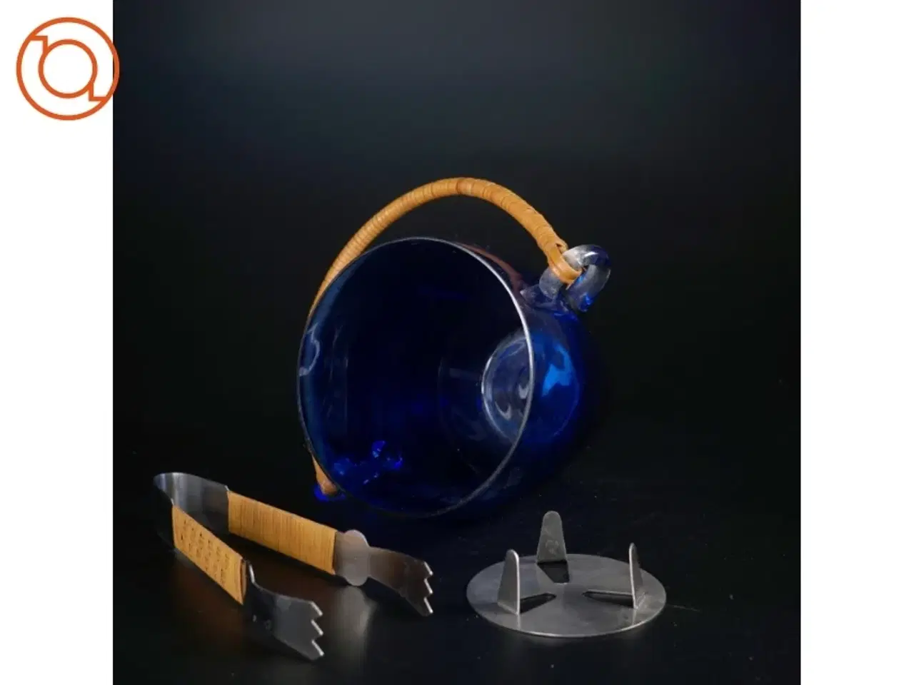 Billede 1 - Retro Isterningespand med tang og låg