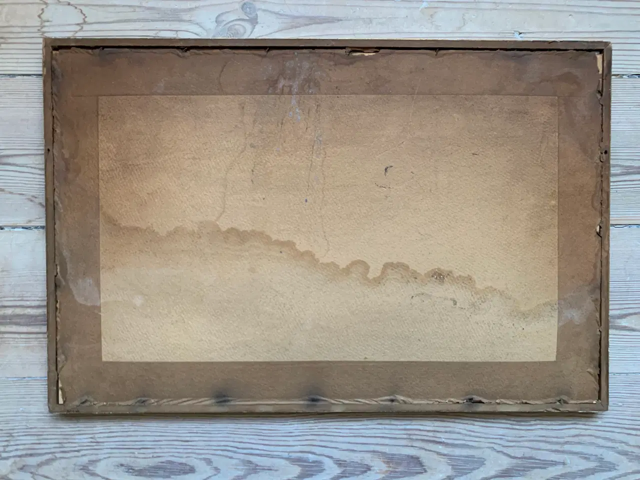 Billede 2 - En akvarel, en antikvitet, i naturalistisk stil