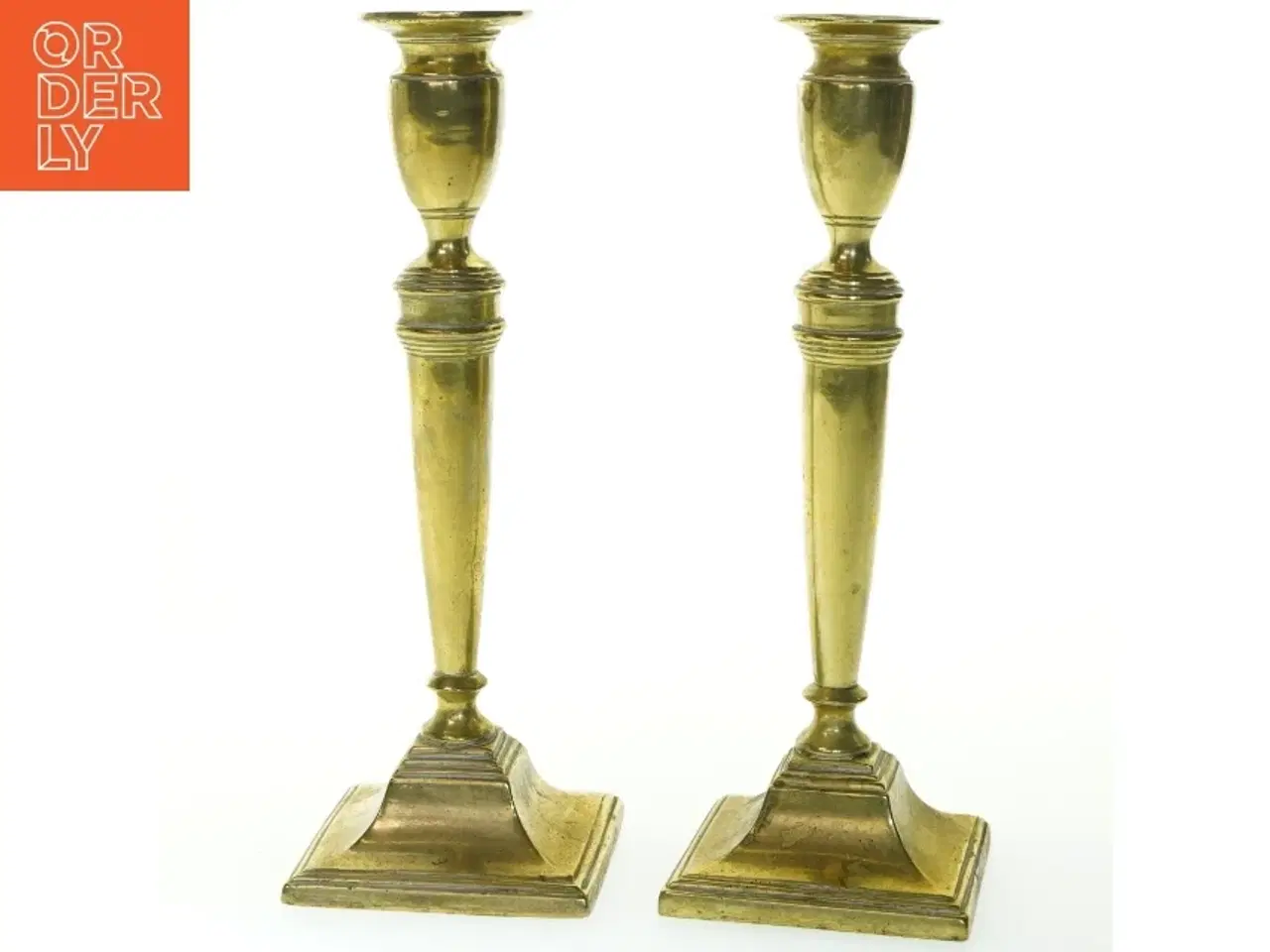 Billede 1 - Messing lysestager (str. 27 cm)