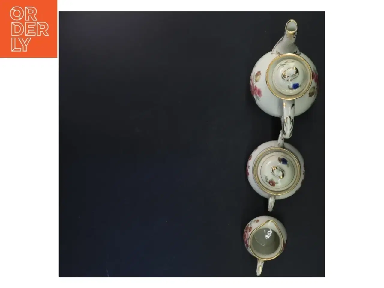 Billede 2 - Rosenborg Porcelæn kaffekande sukkerskål flødekandefra KPM (str. 20x16&9x13&9x8 cm)