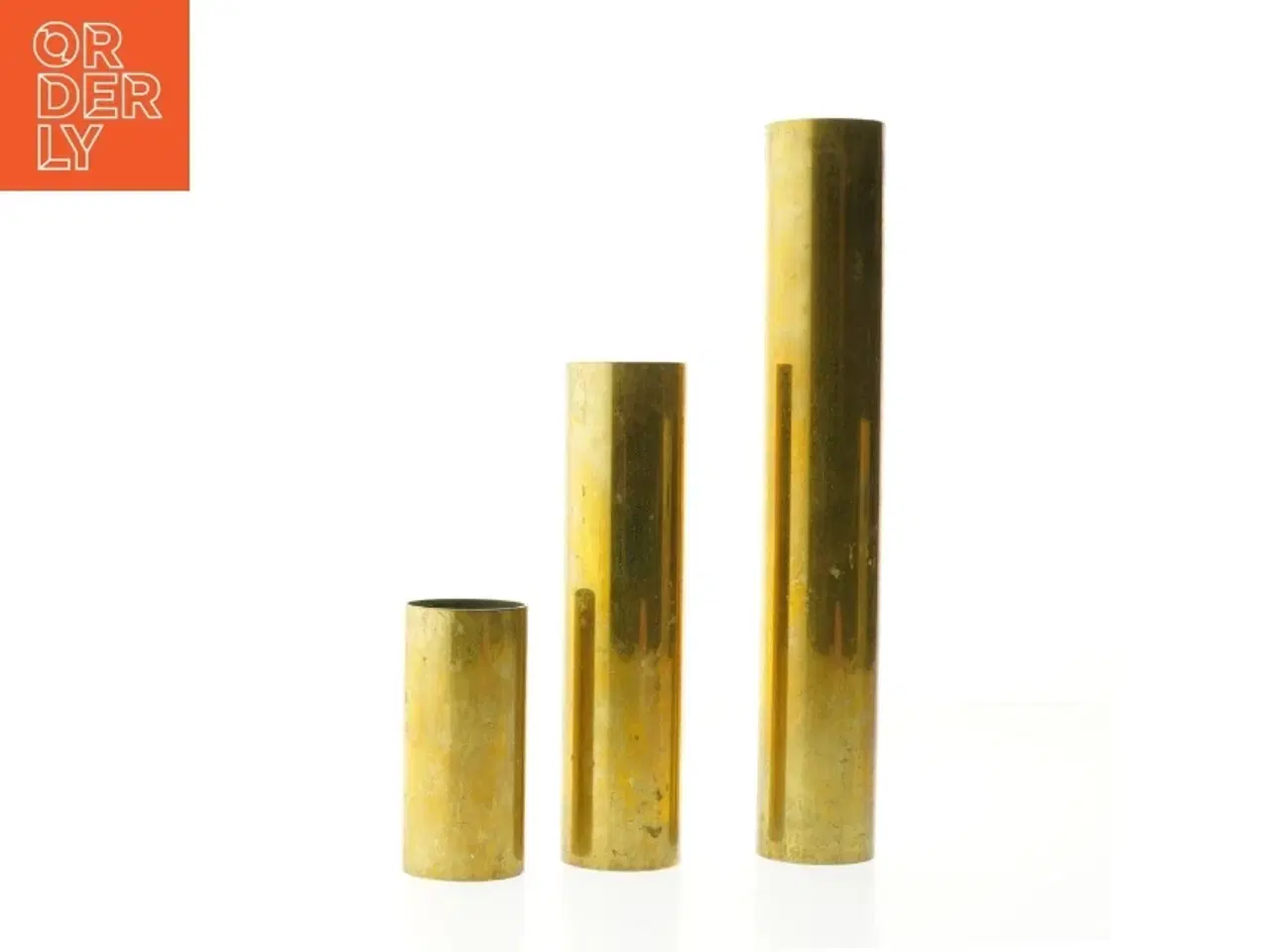 Billede 1 - Sæt med tre metalcylindre (str. Ø. 4 cm. længde. 25 cm. 17 cm. og. 9 cm)