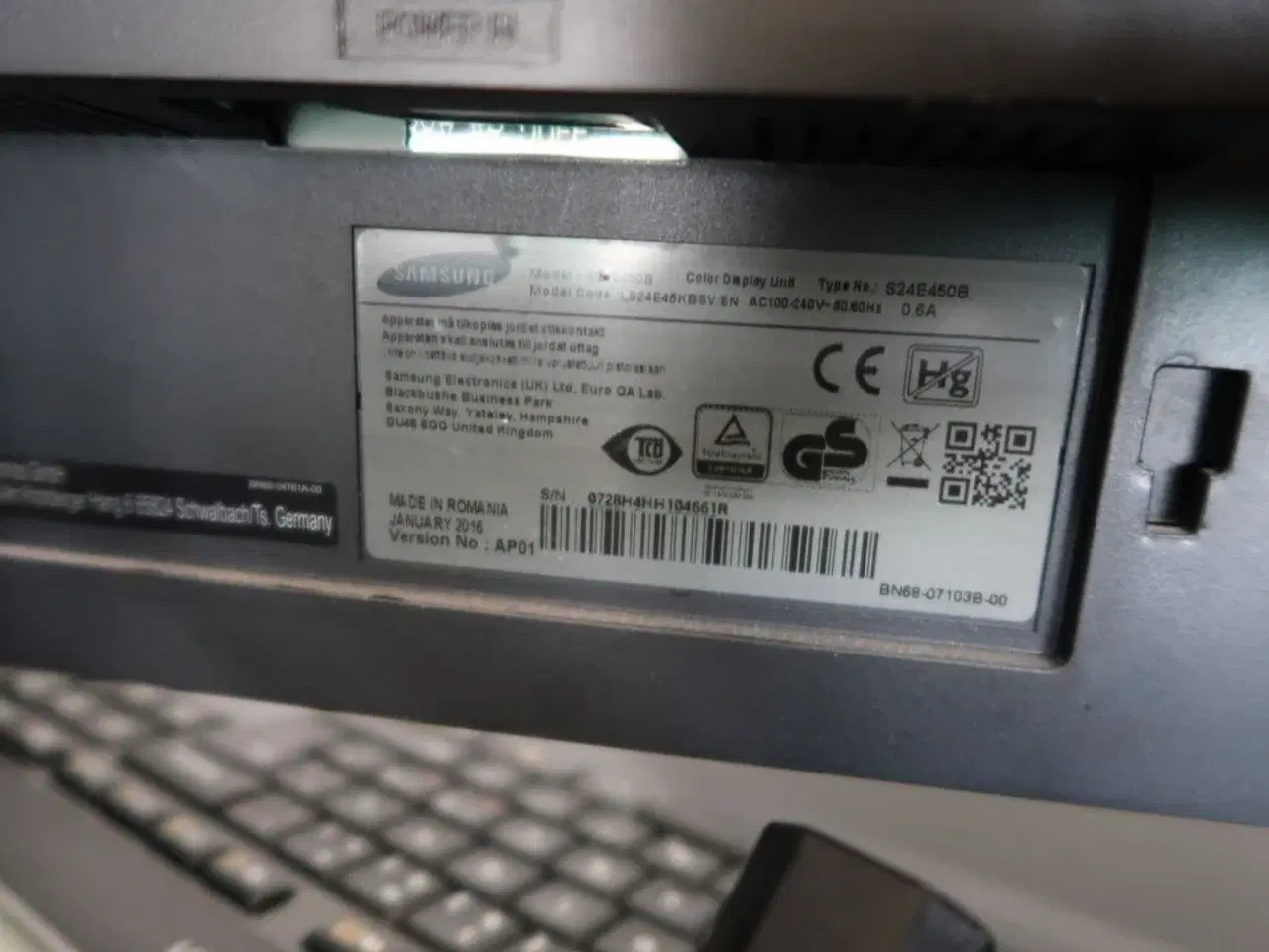 Billede 3 - 2 stk. computerskærme SAMSUNG S24E450, dockingstation LENOVO Thinkpad, tastatur, mus