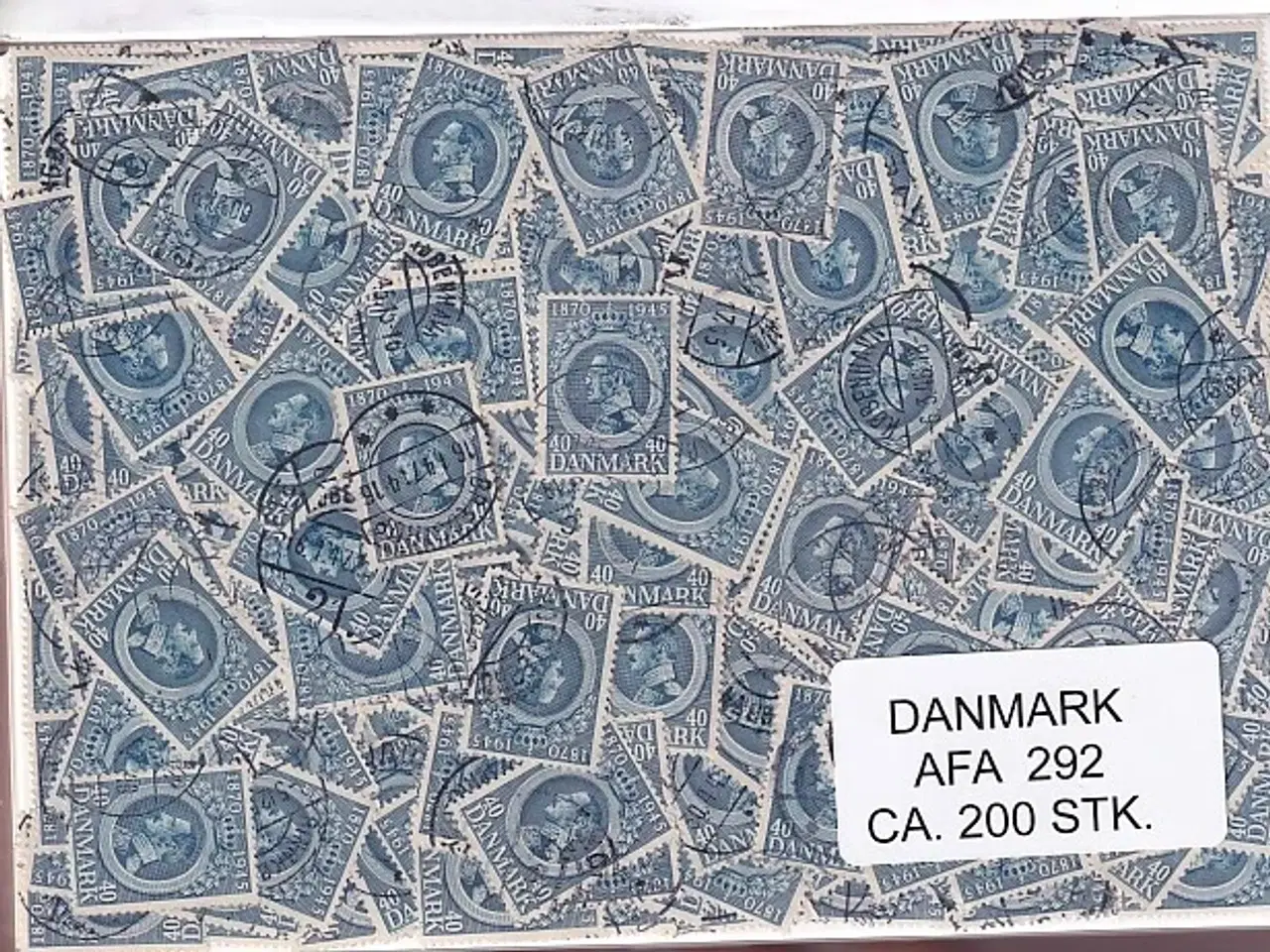 Billede 1 - Danmark 200 stk Afa nr.292 Stemplet/ustemplet