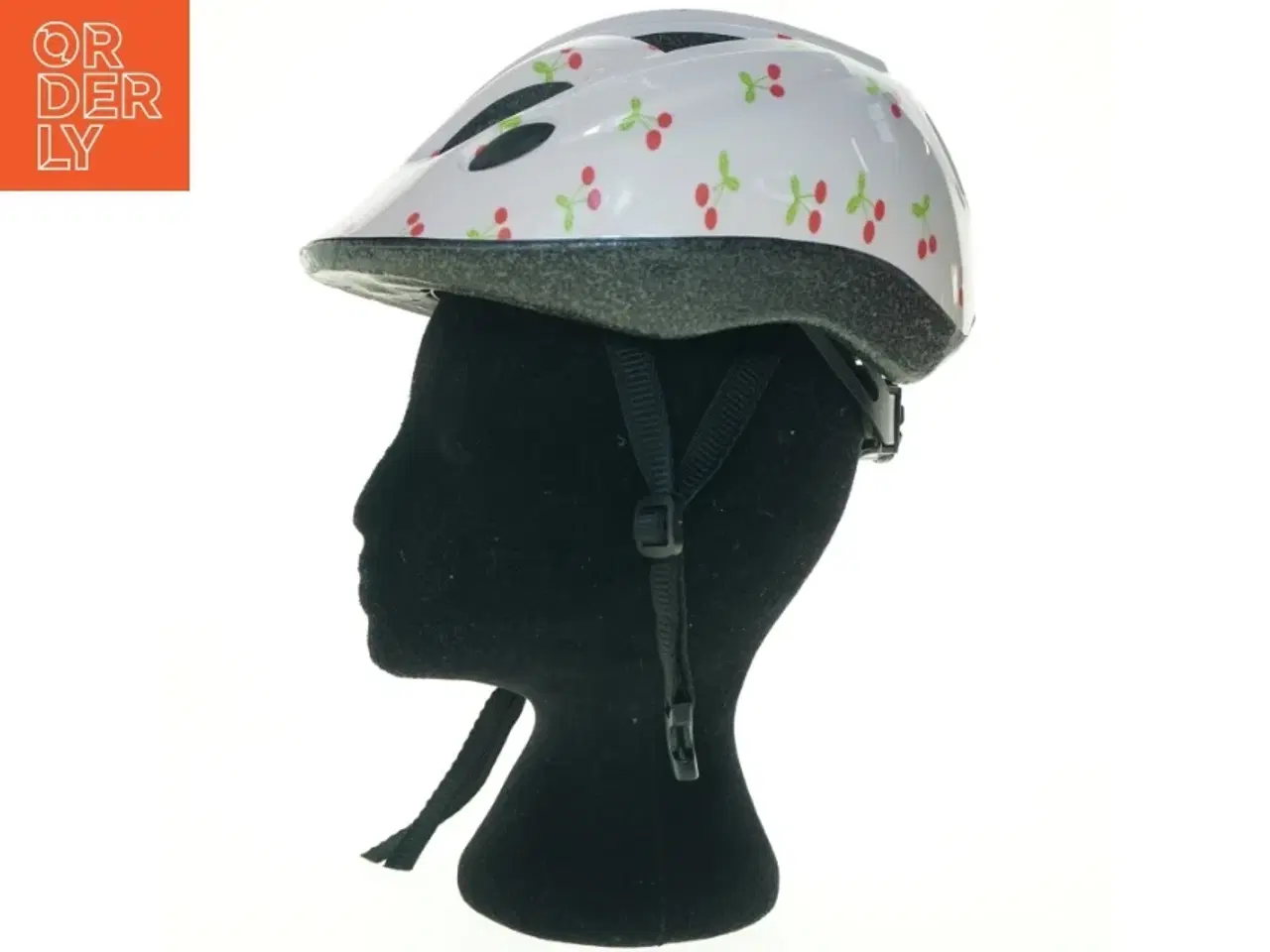 Billede 1 - Børnecykelhjelm med kirsebærmotiv (str. 47 til 53 cm)