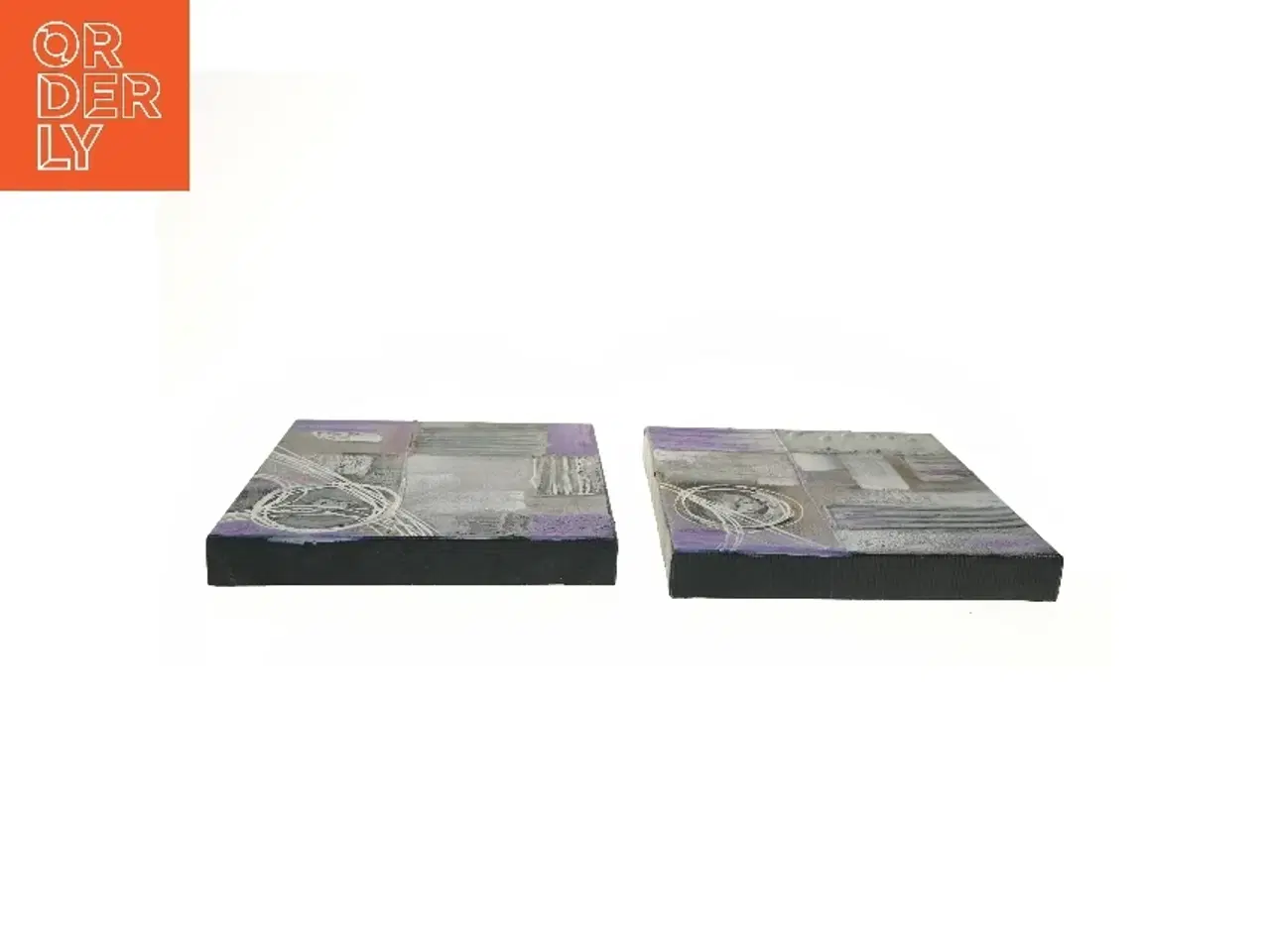 Billede 3 - Abstract malerier fra Danish Design (str. 2 stk 30x30 cm)