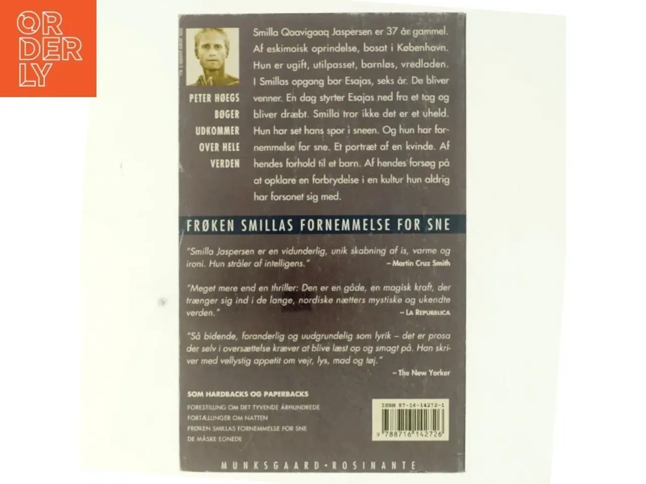 Billede 3 - Frøken Smillas fornemmelse for sne : roman af Peter Høeg (f. 1957-05-17) (Bog)