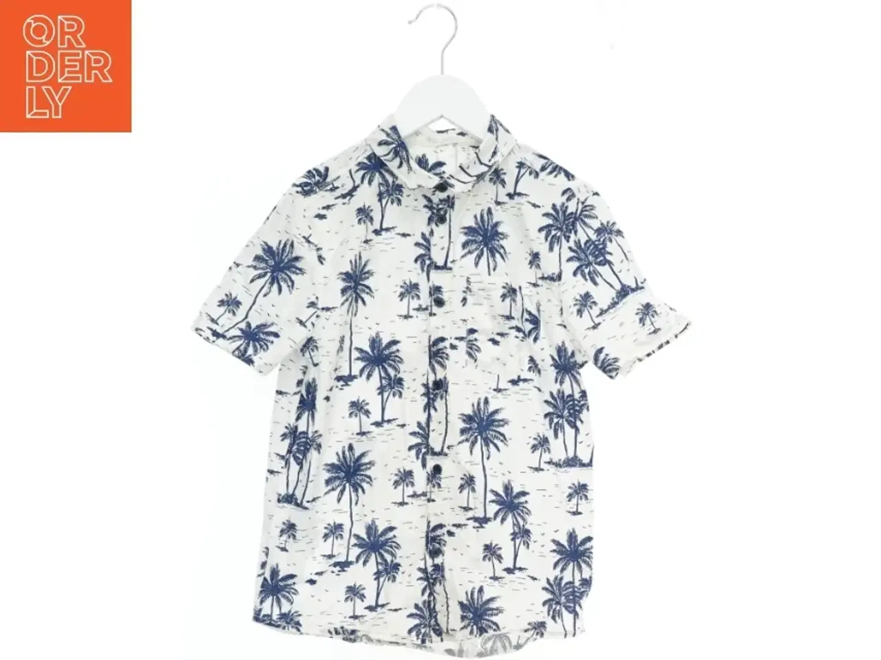 Billede 1 - Kortærmet skjorte med palmemotiver fra H&M (str. 140)
