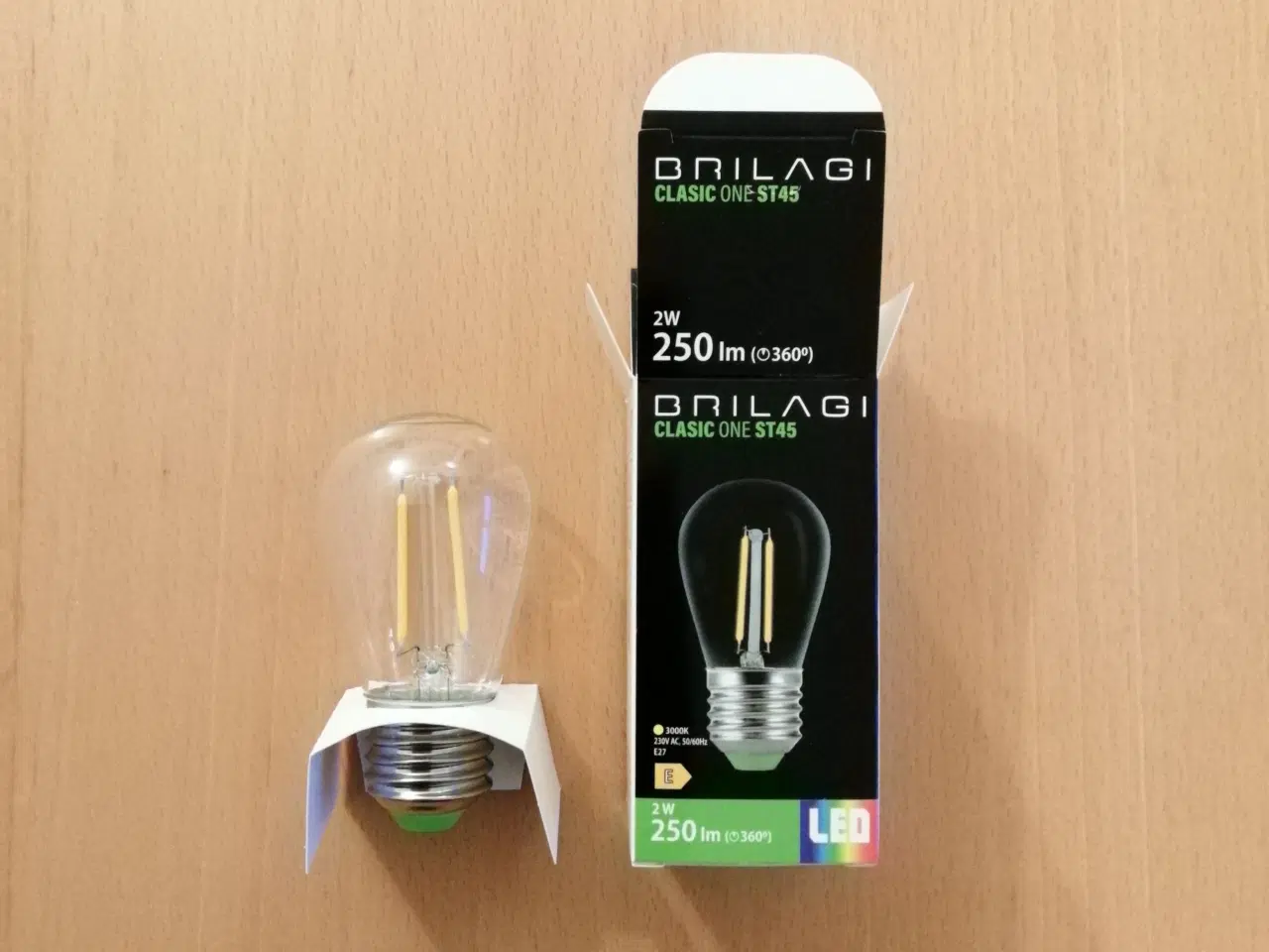Billede 2 - LED-pærer. Brilagi. 2 watt. E-27. 3000K. 250 lm. 
