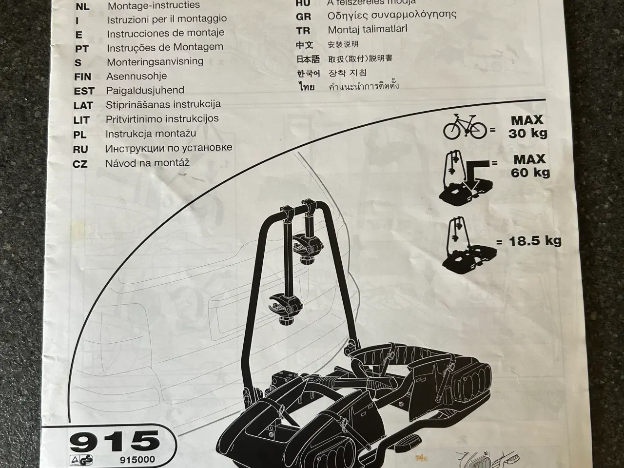Billede 1 - Thule el cykelstativ 