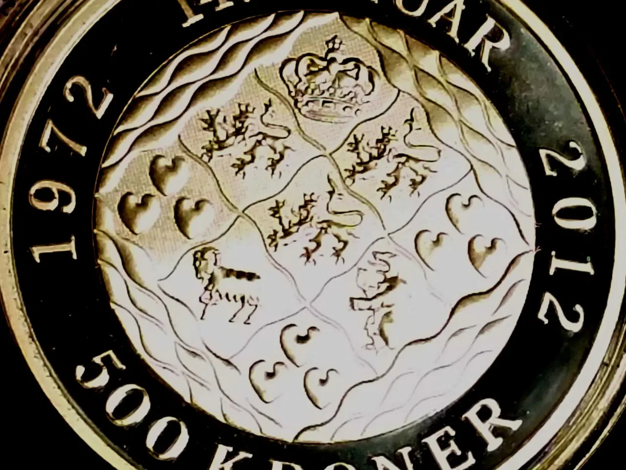 Billede 3 - SMUK SØLV 500 KRONE 2012 MARGRETHE 40 ÅR JUBILÆUM