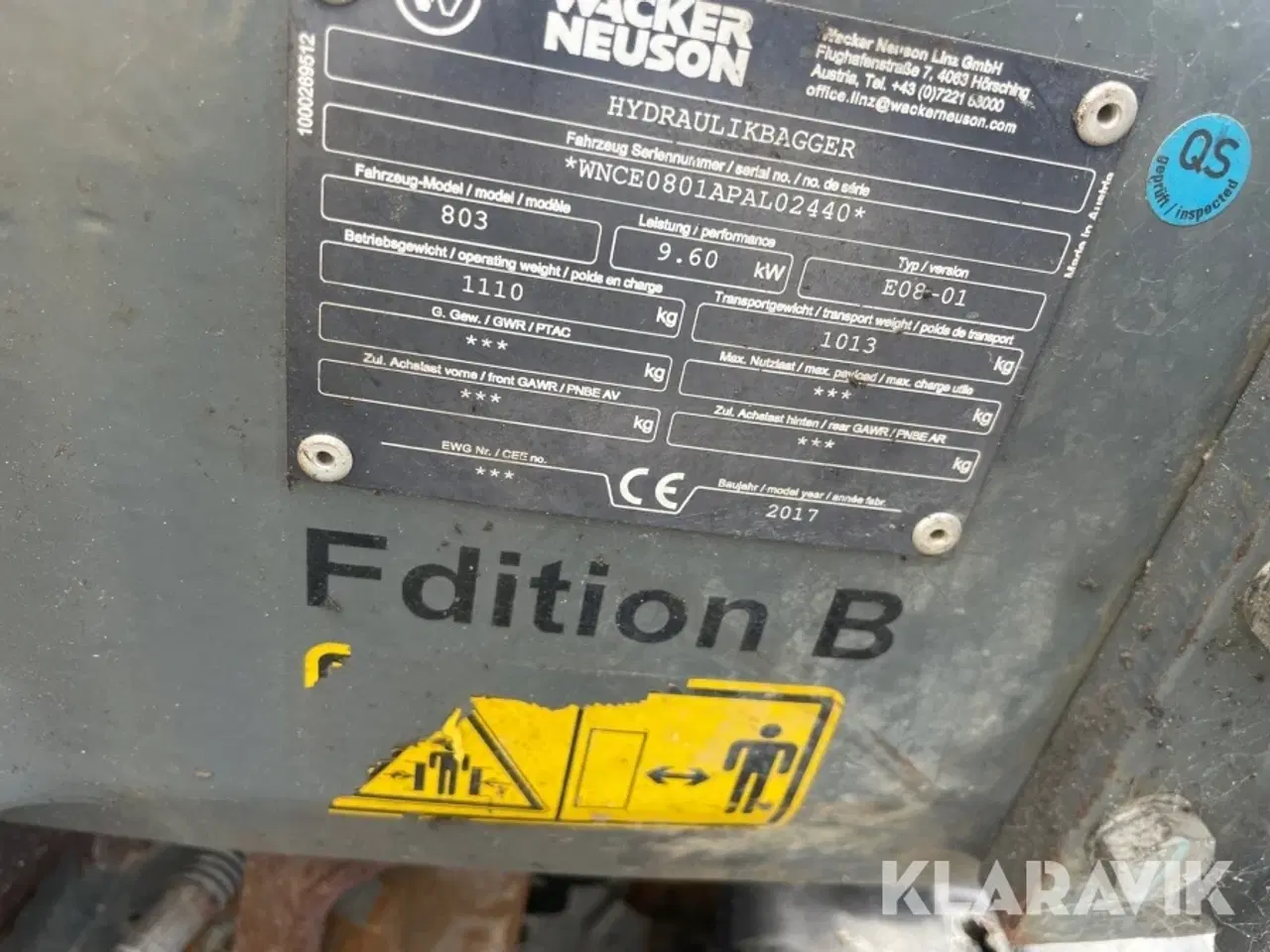 Billede 11 - Gravemaskine Wacker Neuson 803 med Tiltfunktion