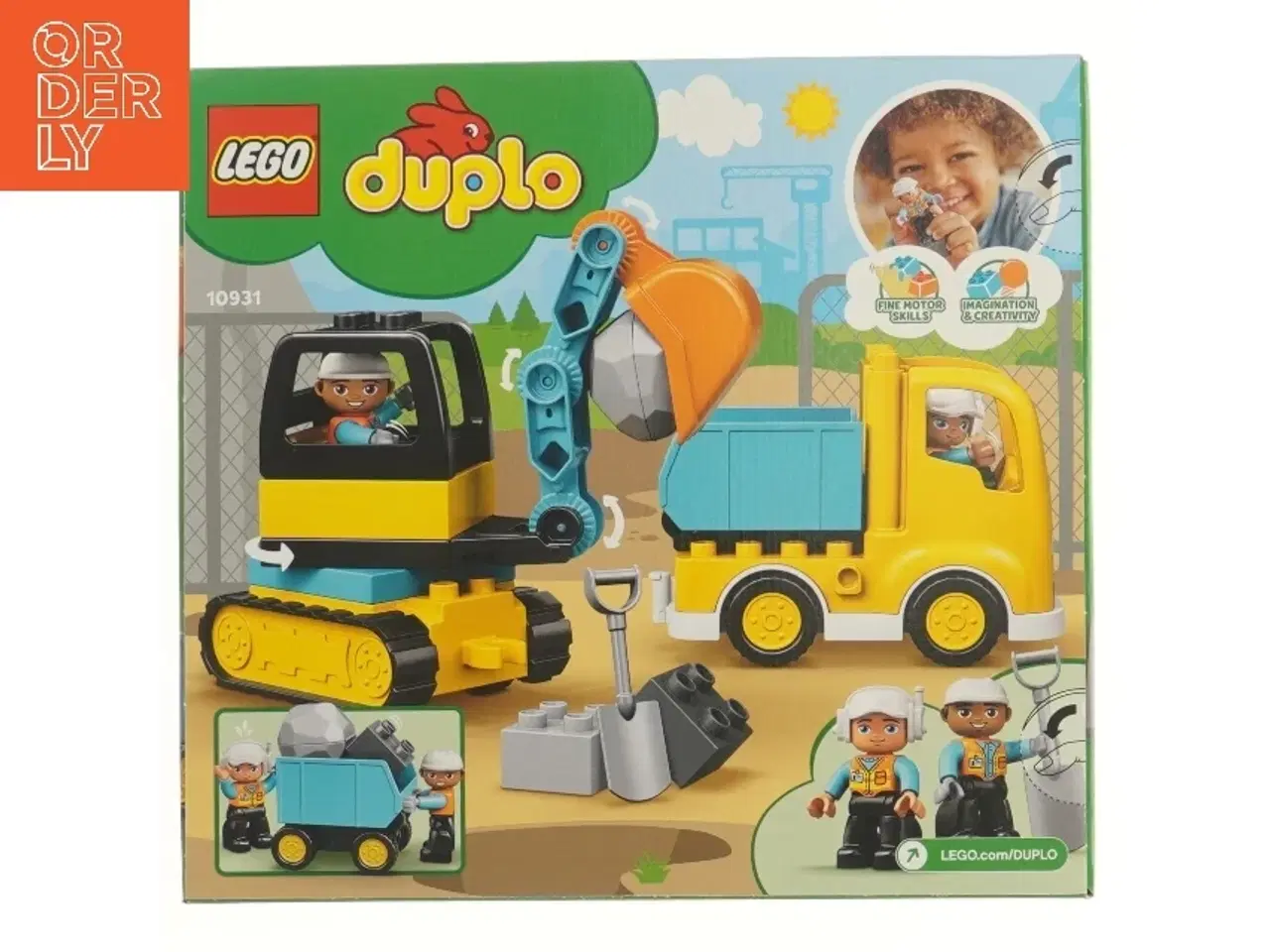 Billede 2 - LEGO Duplo lastbil og gravemaskine fra Lego (str. 26x9,5x28 cm)