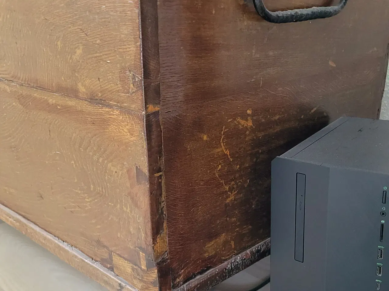 Billede 3 - Standkiste – massivt egetræ – ca 150/200 år gammel