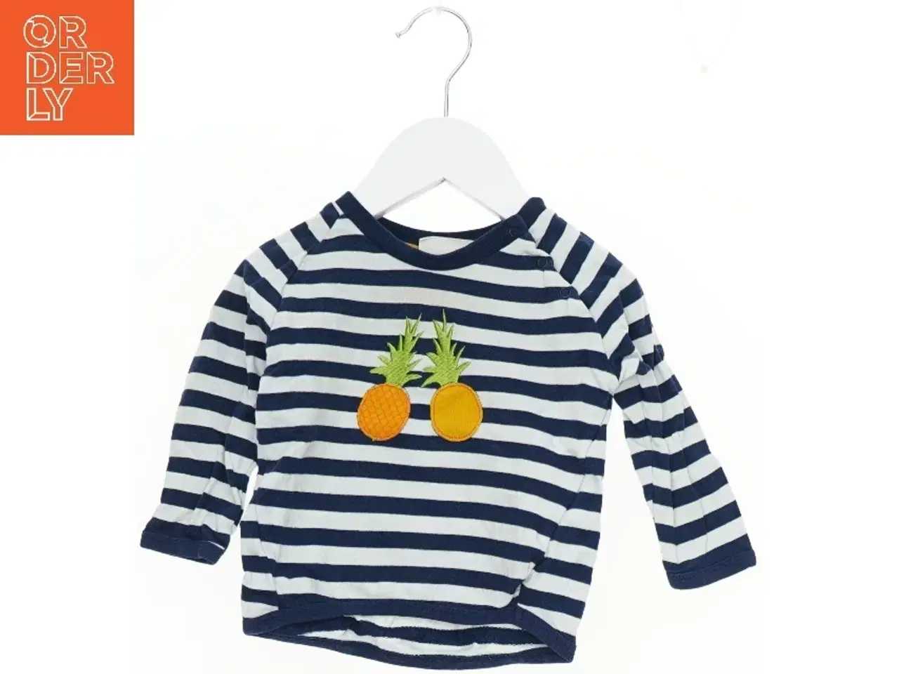 Billede 1 - Stribet bluse med ananasmotiv fra Sense Organic (str. 74)