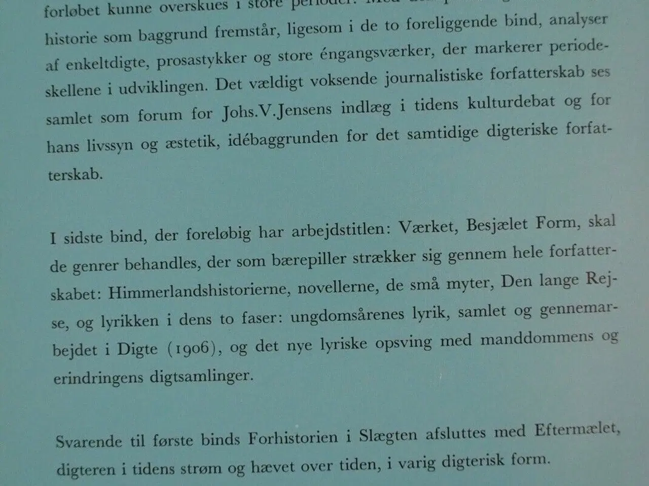 Billede 3 - den unge johannes v. jensen 1-2, af oluf friis