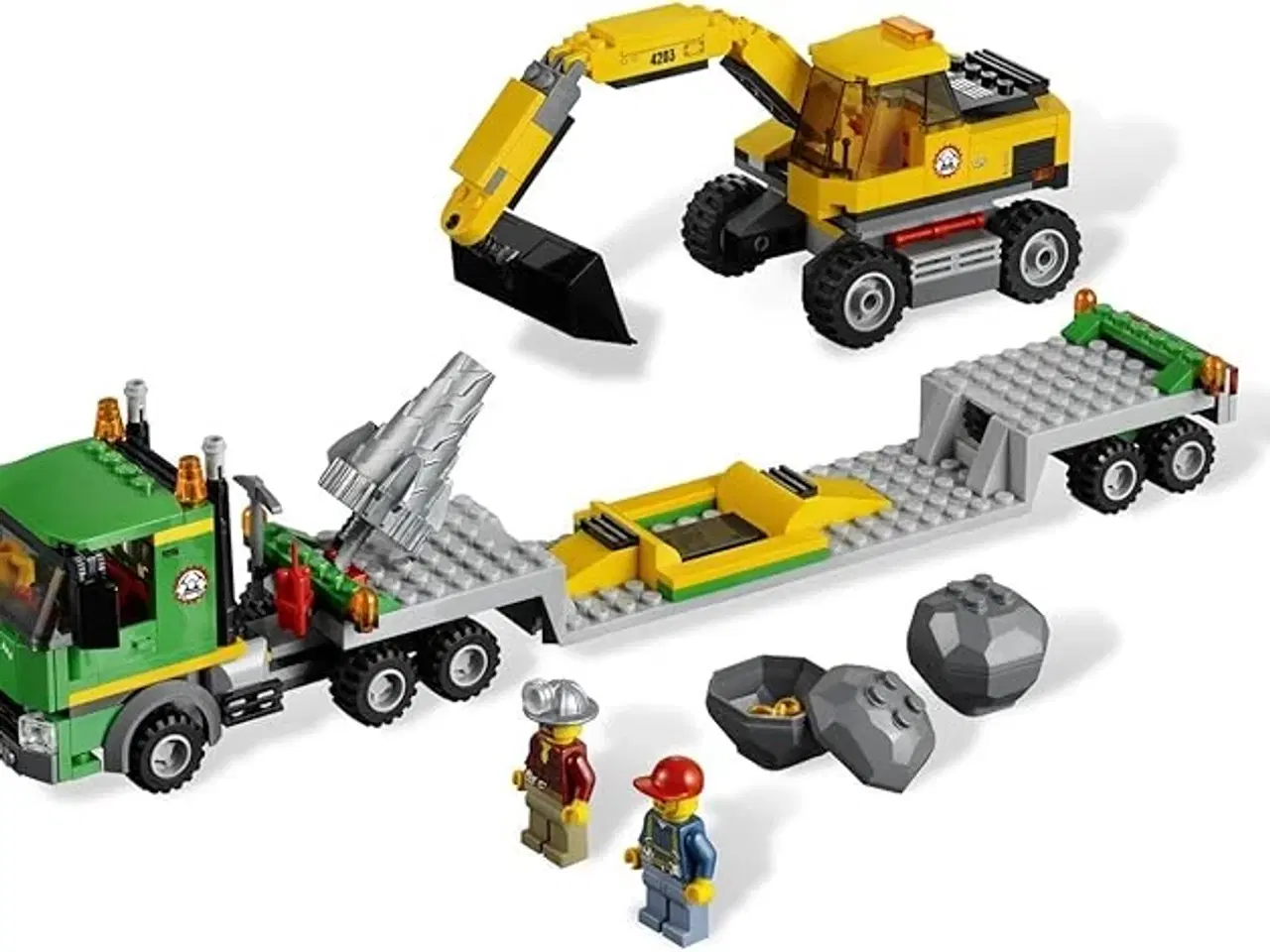 Billede 1 - Lego City, 4203, Gravemaskinetransporter.