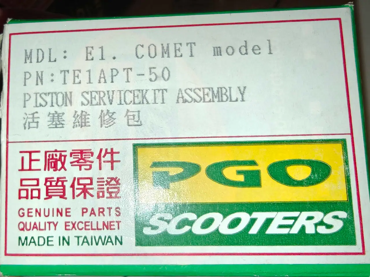 Billede 2 - PGO Comet. Nyt Originalt Stempel. TE1APT-50