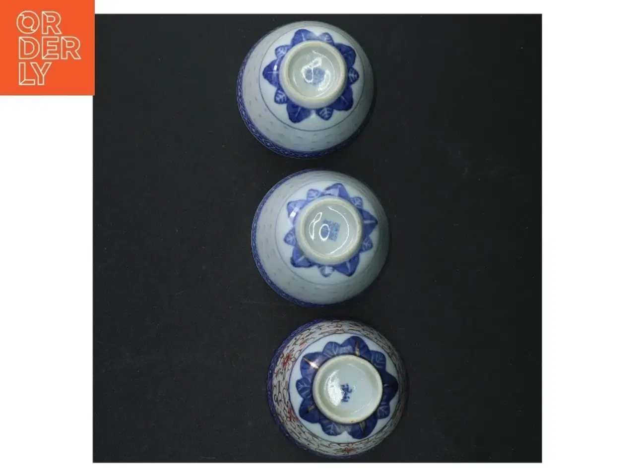 Billede 3 - Porcelænsskåle i blåt og hvidt (str. H 6 cm)