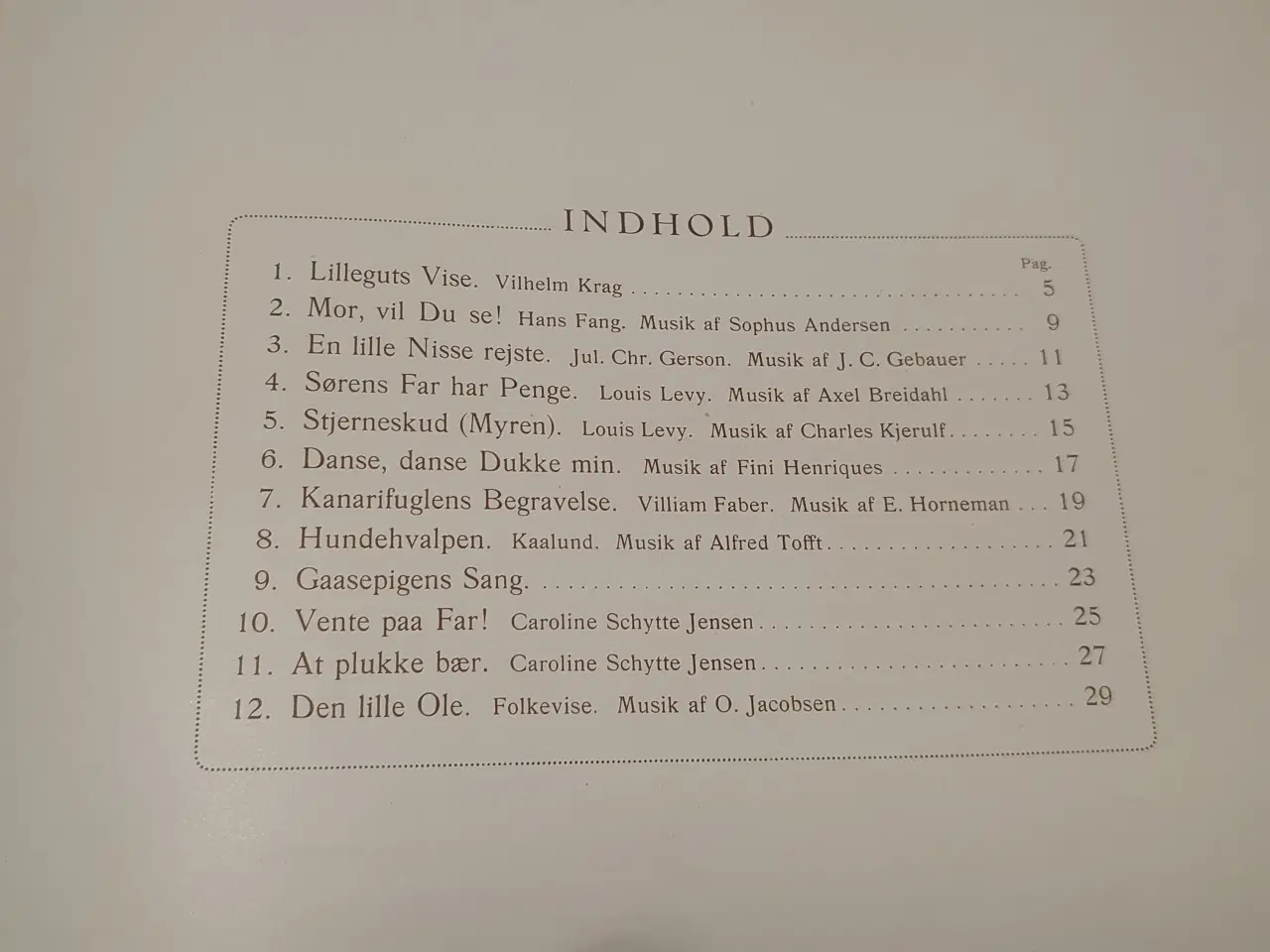 Billede 4 - Vore Børnesange, Melodier og Billeder. 1. samling.