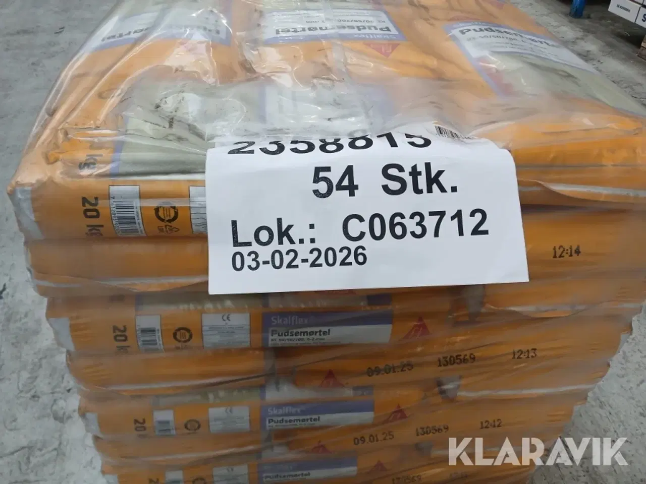 Billede 3 - Pudsemørtel Skalflex KC 50/50/700 0-2 mm 54 poser